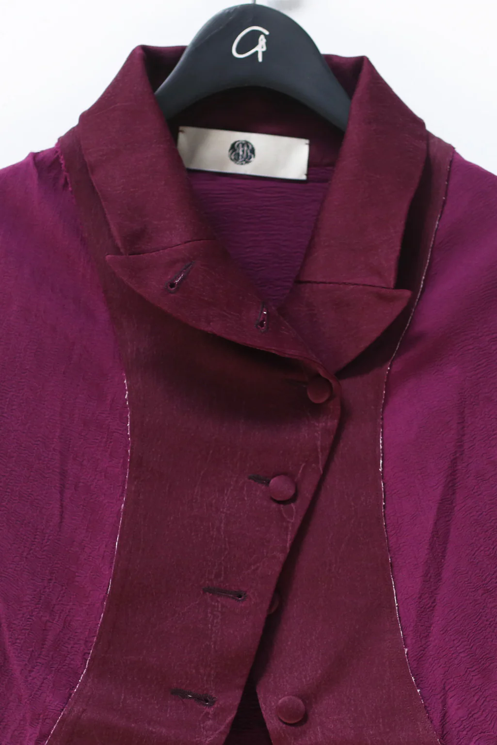 Marc Le Bihan Silky Long Sleeve Jacket Collection Highly Handcrafted France MLB-22914-ZI Purple PMLB3 - Image 4