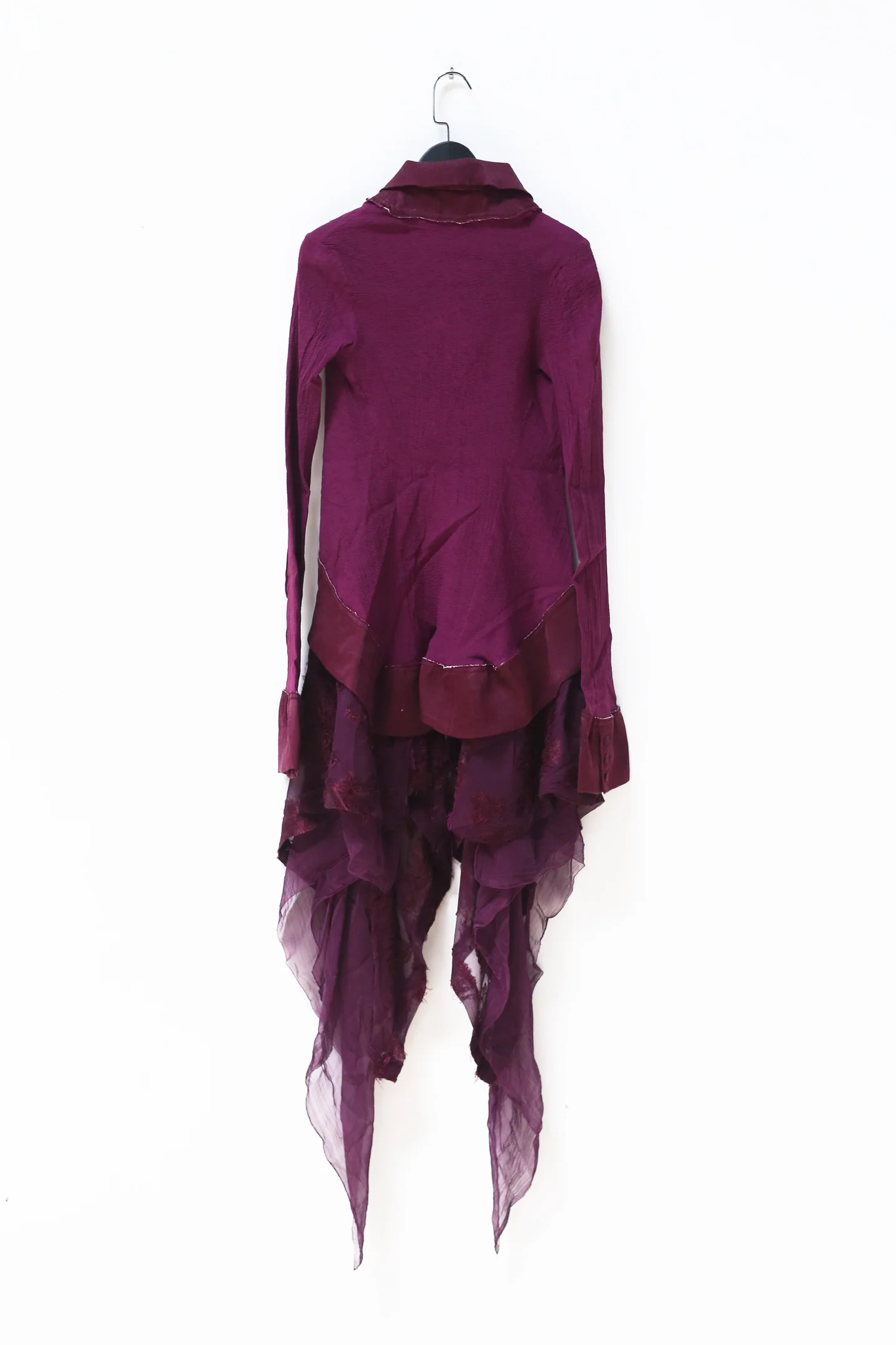 Marc Le Bihan Silky Long Sleeve Jacket Collection Highly Handcrafted France MLB-22914-ZI Purple PMLB3 - Image 5