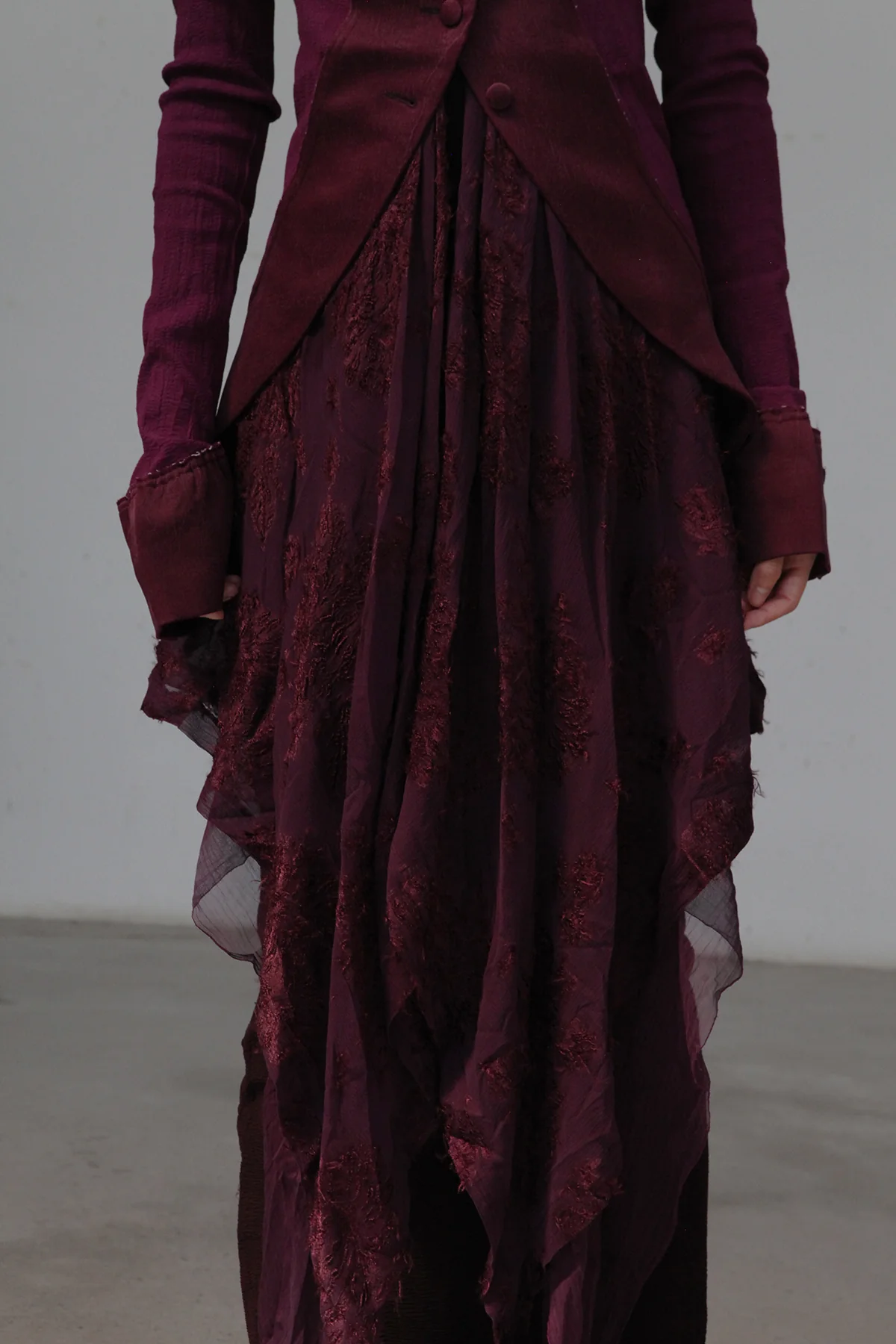 Marc Le Bihan Silky Long Sleeve Jacket Collection Highly Handcrafted France MLB-22914-ZI Purple PMLB3 - Image 8