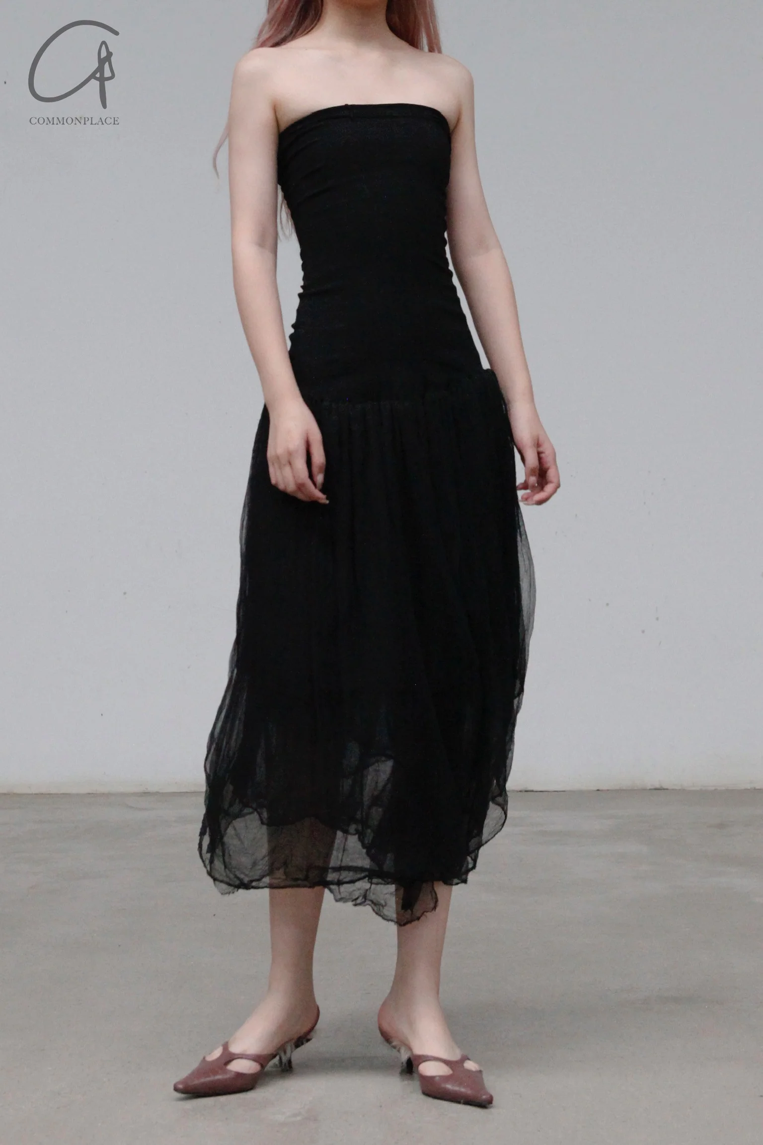 marc le bihan strapless dress 21924 black （21925 ） - Image 3