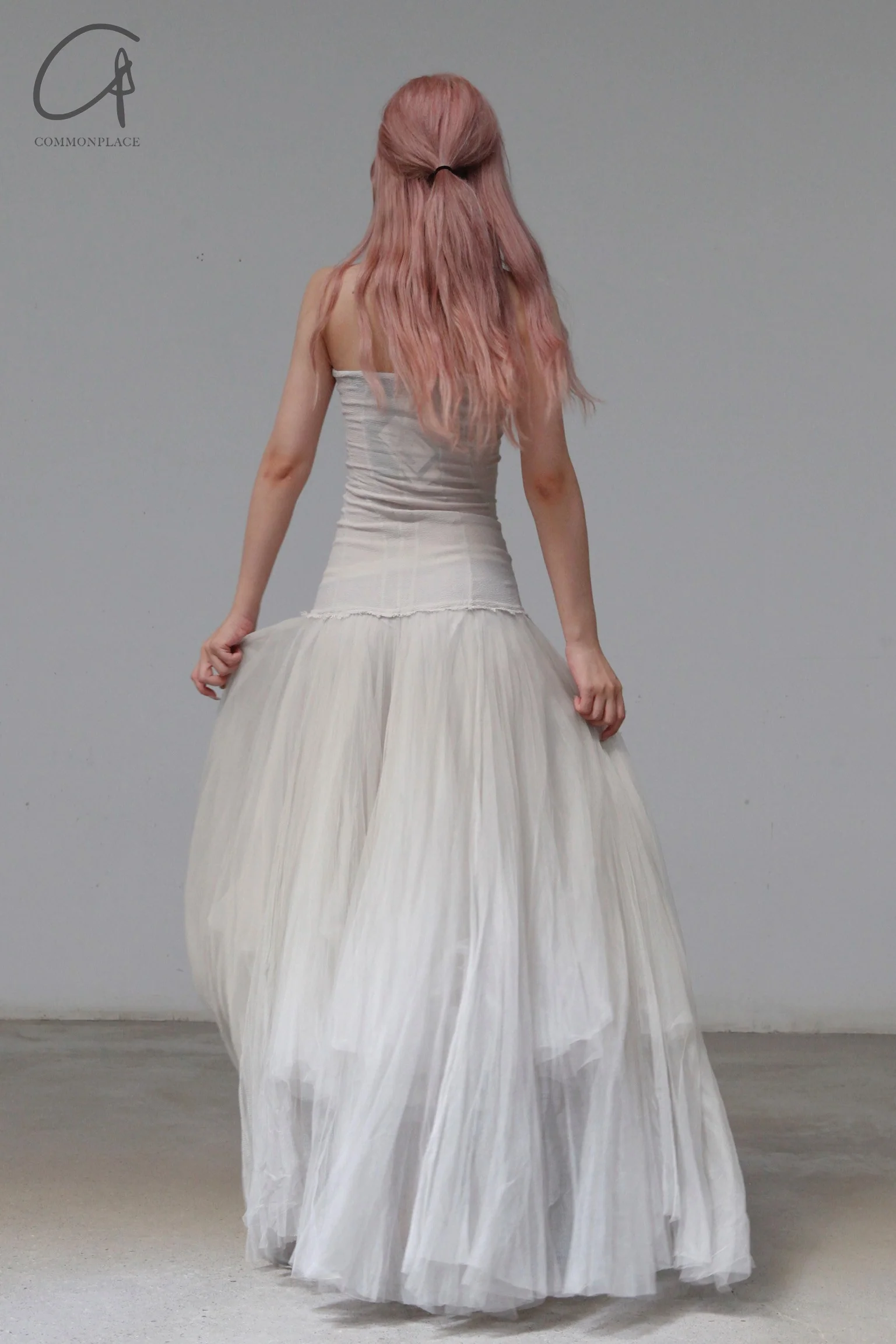 marc le bihan strapless dress MLB-21930-0 GLACIER - Image 3