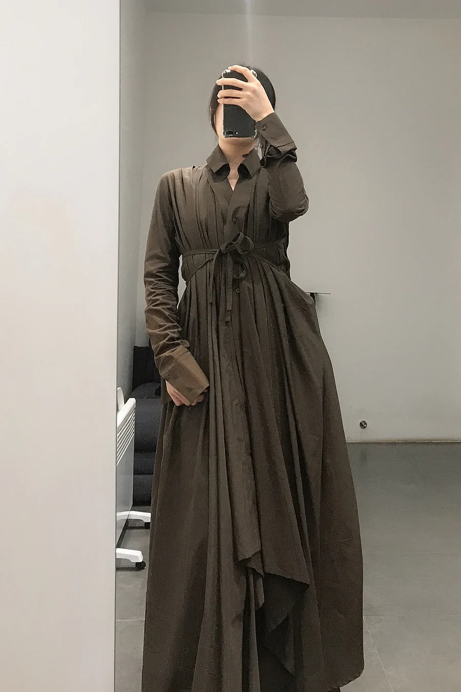 marc le bihan strappy shirt dress 2150 BRONZE - Image 16