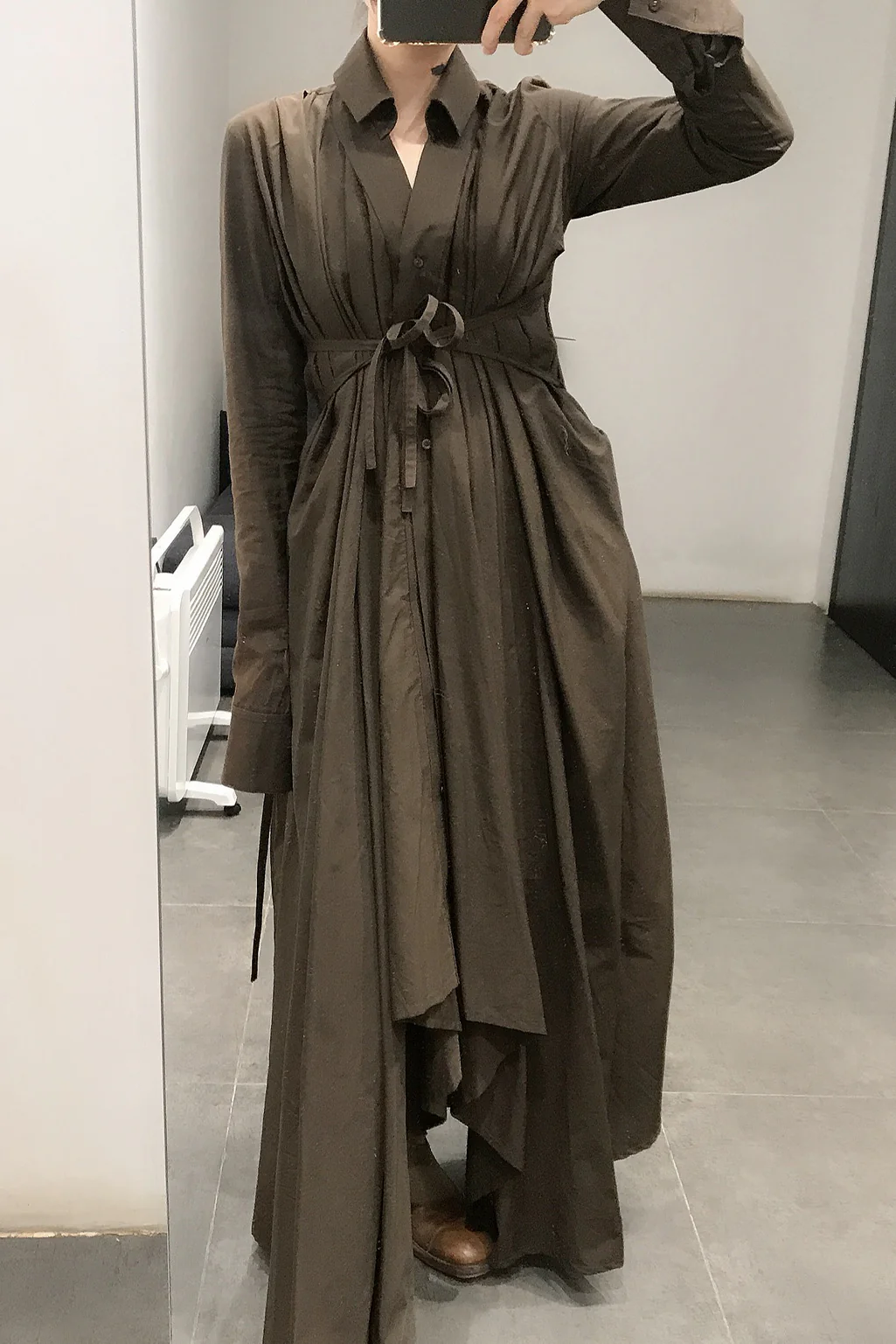 marc le bihan strappy shirt dress 2150 BRONZE - Image 18
