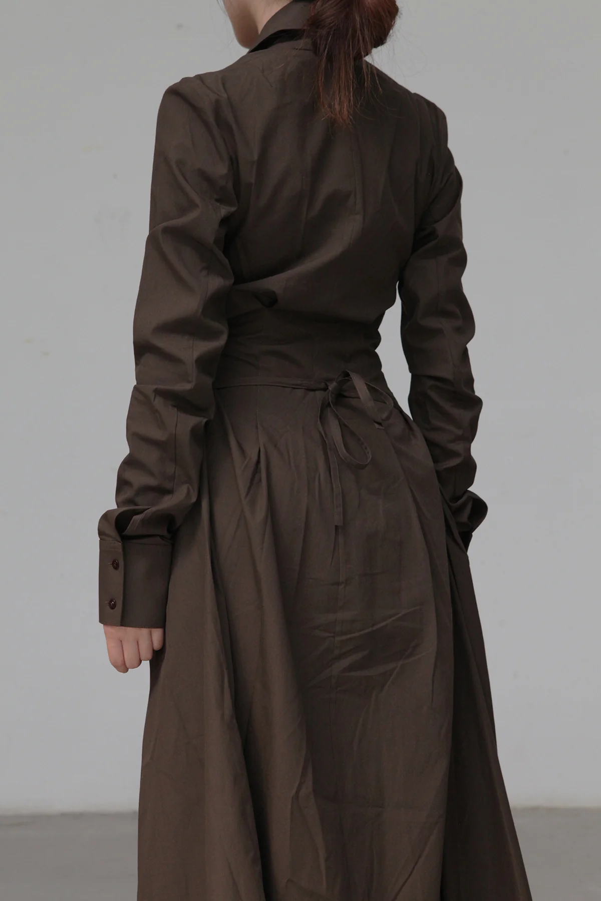 marc le bihan strappy shirt dress 2150 BRONZE - Image 8