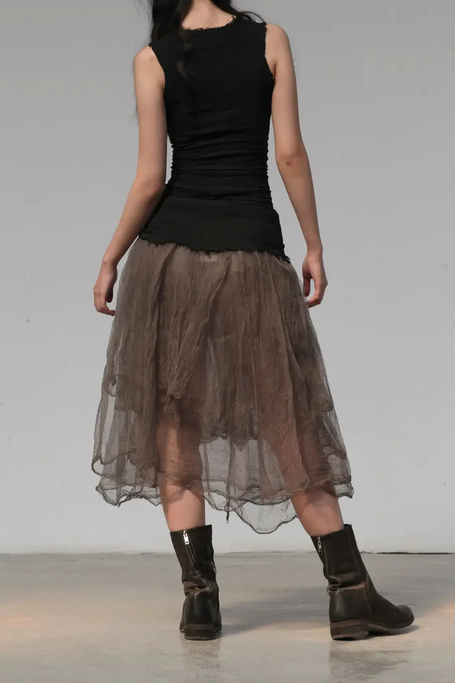 MARC LE BIHAN (stretch short vest) 26901 black - Image 3