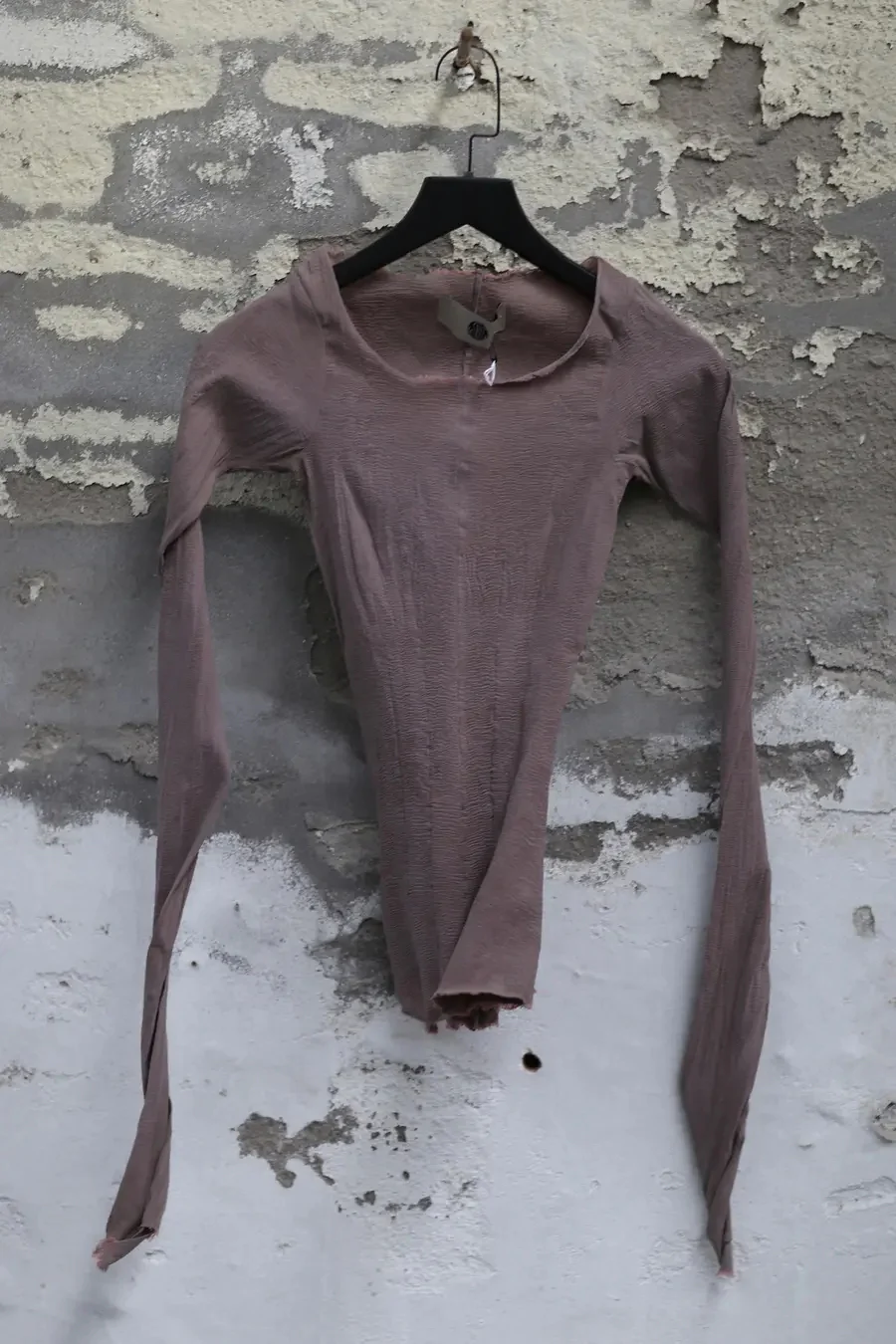 Marc Le Bihan Silk Shrink Classic Long Sleeve Base Top 26900 Series French Handmade MLB-26900-BOIS DE ROSE Wood Rose Old Rose