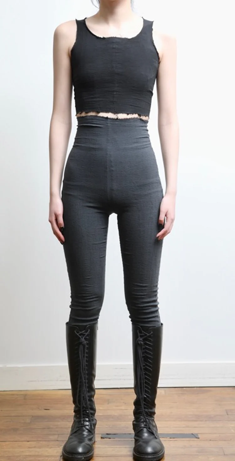 Marc Le Bihan stretch bodysuit collection 10 meters of silk shrunk handmade in France MLB-24900-HEI high waist leggings PMLB2 - Image 4