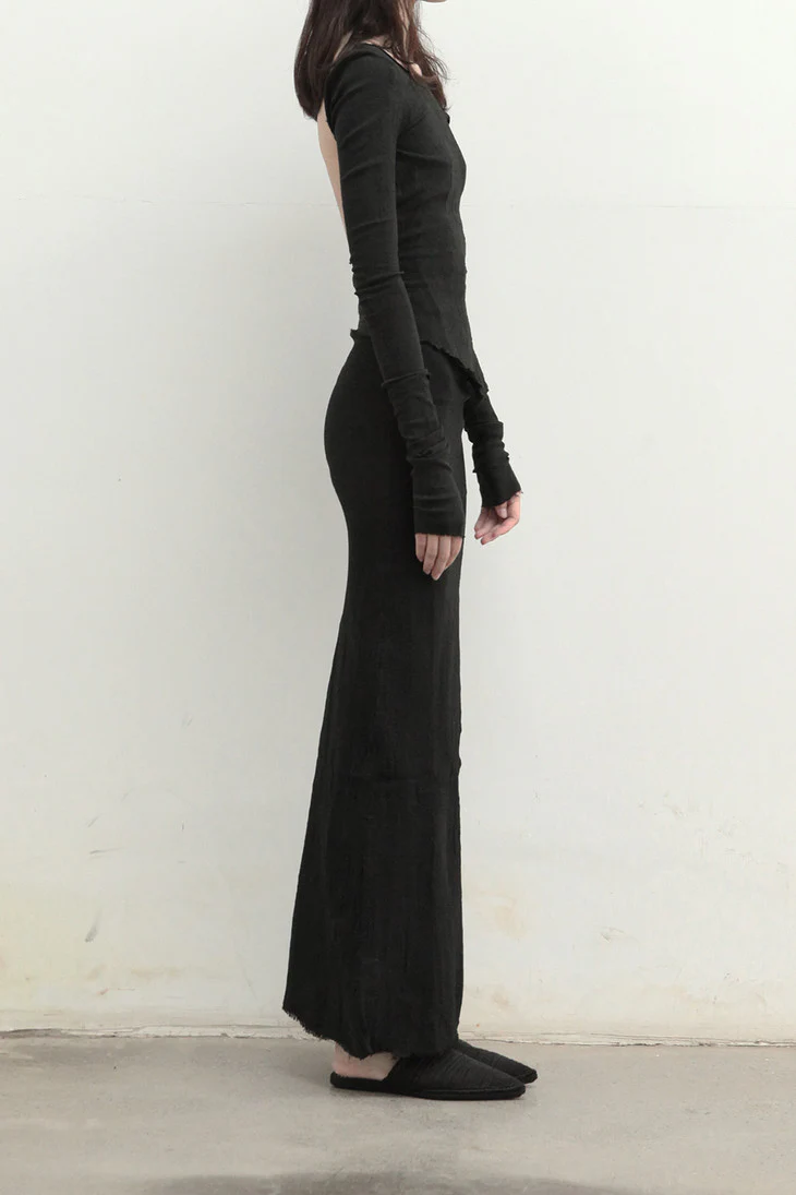 Marc Le Bihan Stretch Pleated Stretch Bandeau Dress or Skirt Collection MLB-25900-HEI Black Long Skirt 25900 25901 - Image 6