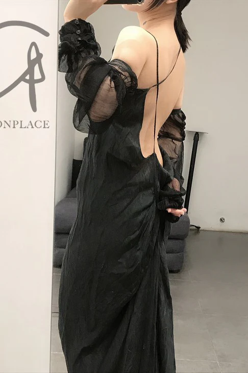 Marc Le Bihan Slip Dress 2170 France MLB-2170-NOIR - Image 13