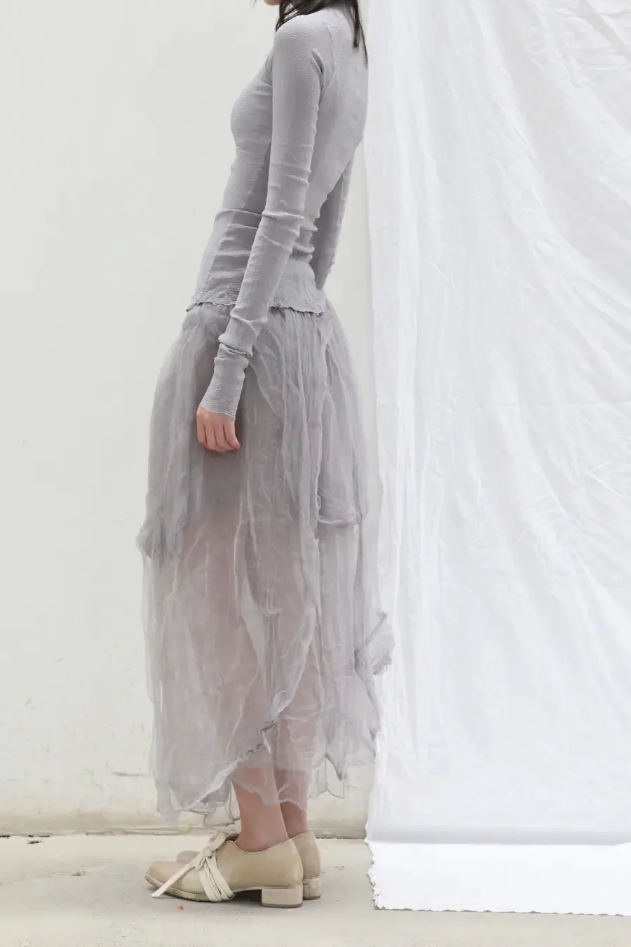 marc le bihan taro lavender high neck stretch long sleeve 26904 - Image 3