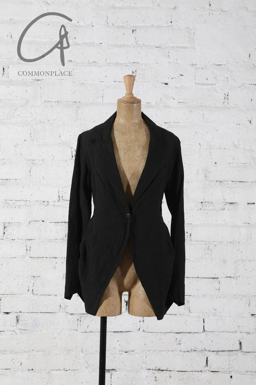 marc le bihan tie trim jacket 2250 E23 black - Image 11