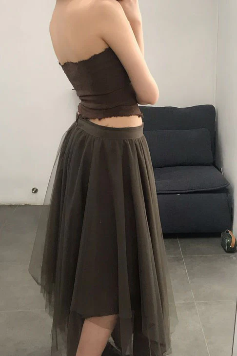 Marc Le Bihan 10-meter silk shrink elastic stretch tube top 26917 series France MLB-26917-SHENHE dark brown - Image 5