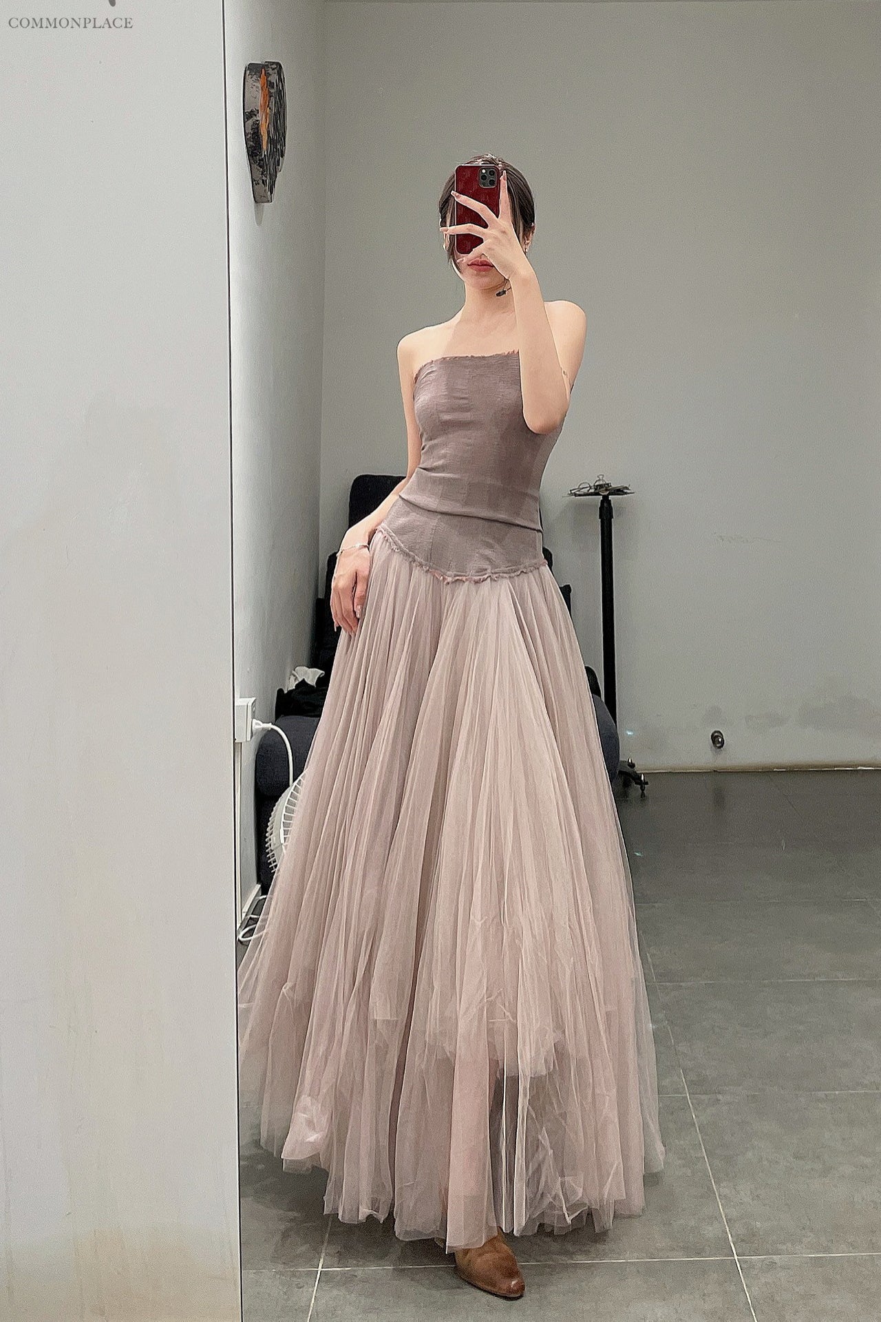 marc le bihan tube top dress 21930 VIEUX ROSE old rose - Image 15