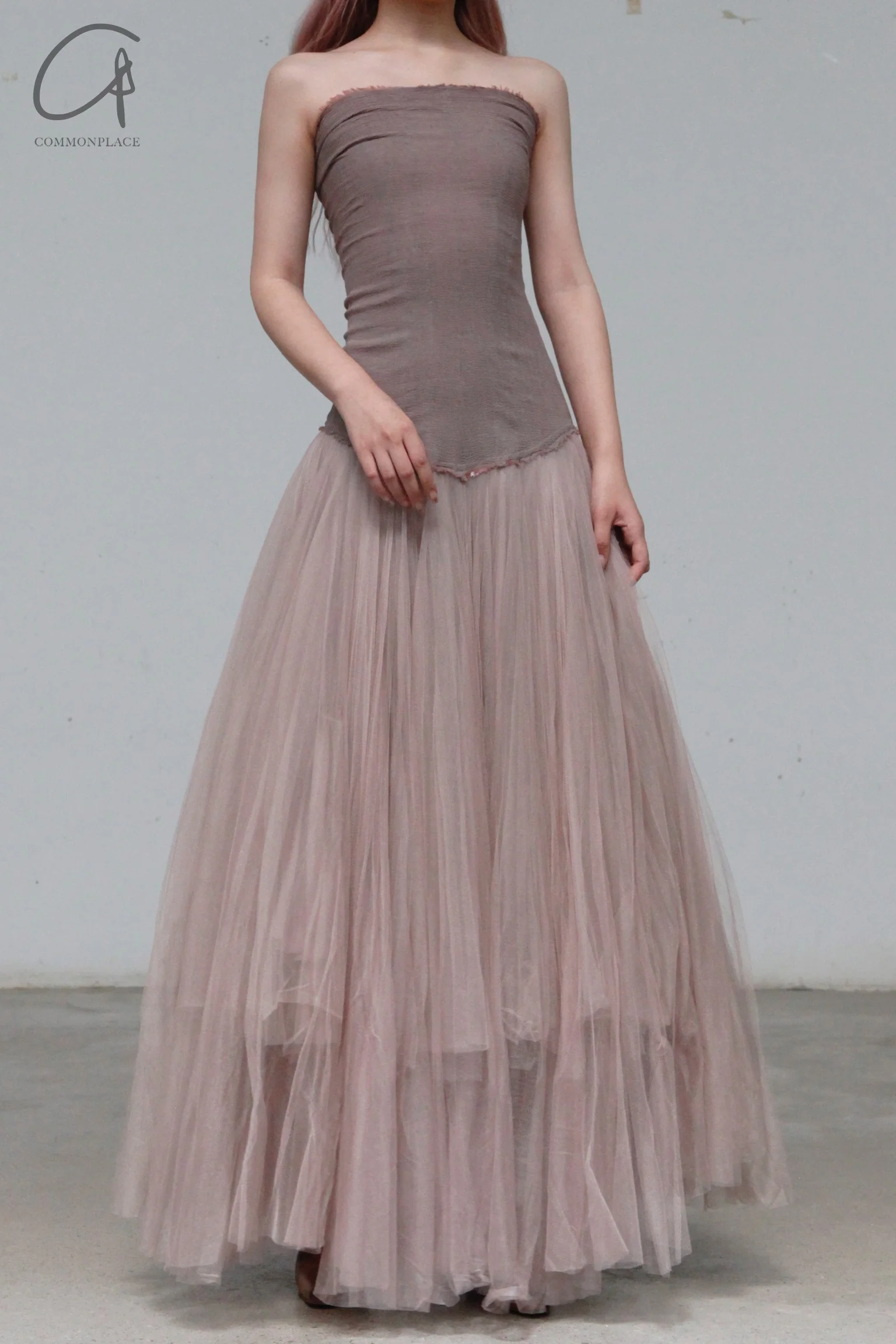 marc le bihan tube top dress 21930 VIEUX ROSE old rose - Image 4