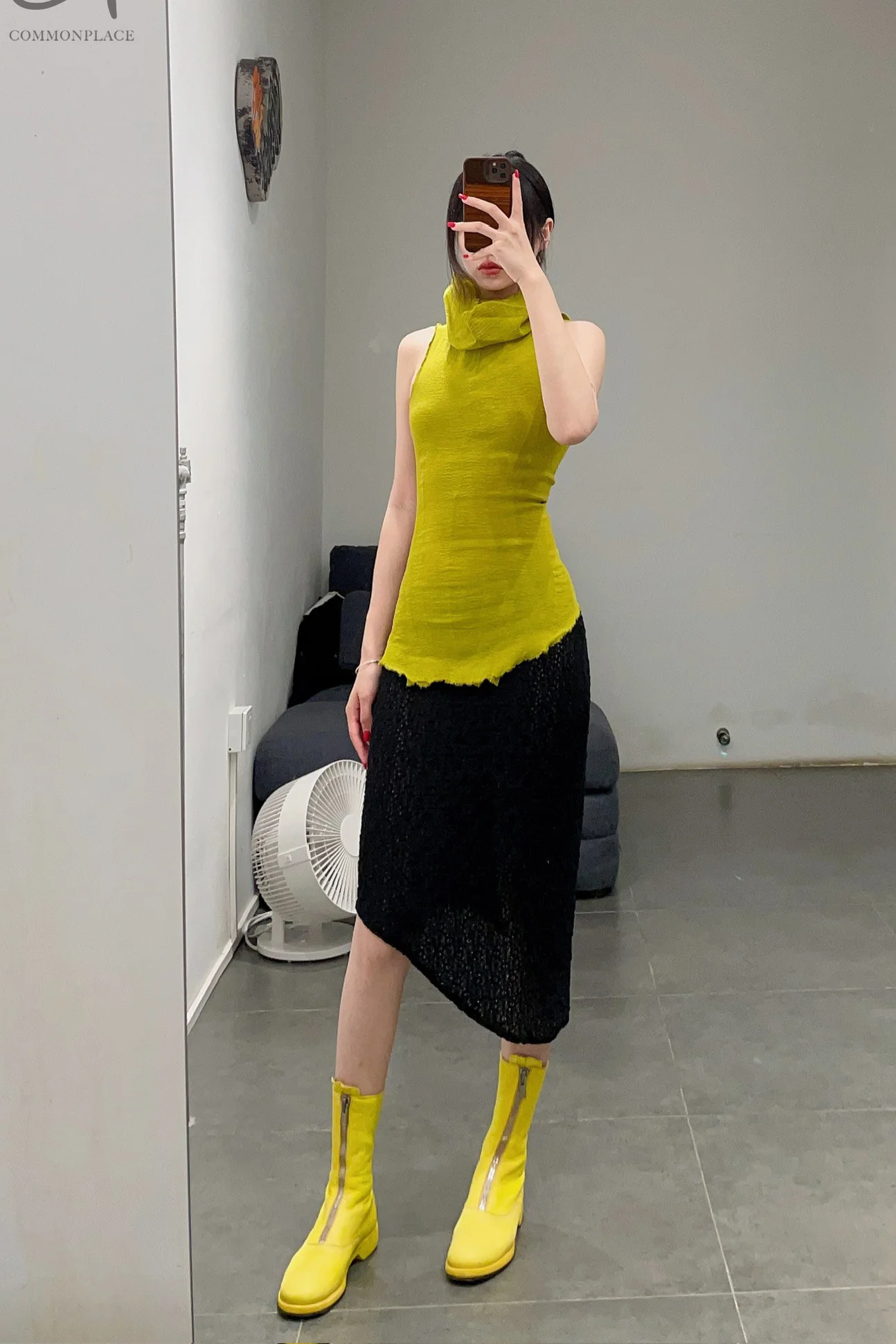 Marc Le Bihan Silk Shrink Turtleneck Top 26951 Series MLB-26951 E23-ANIS 26951 E23 - Image 8