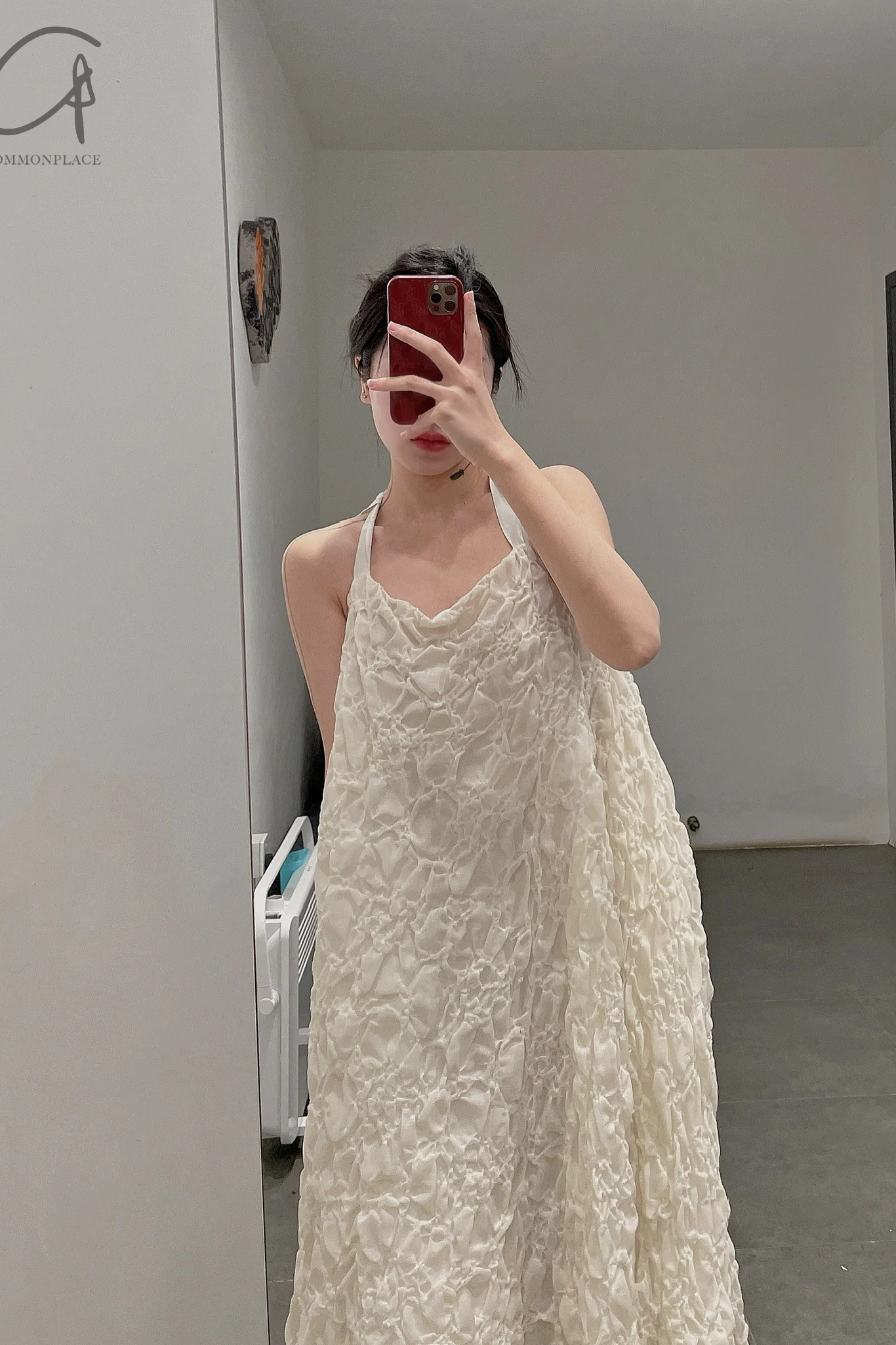 marc le bihan waffle dress 2125 ECRU - Image 11
