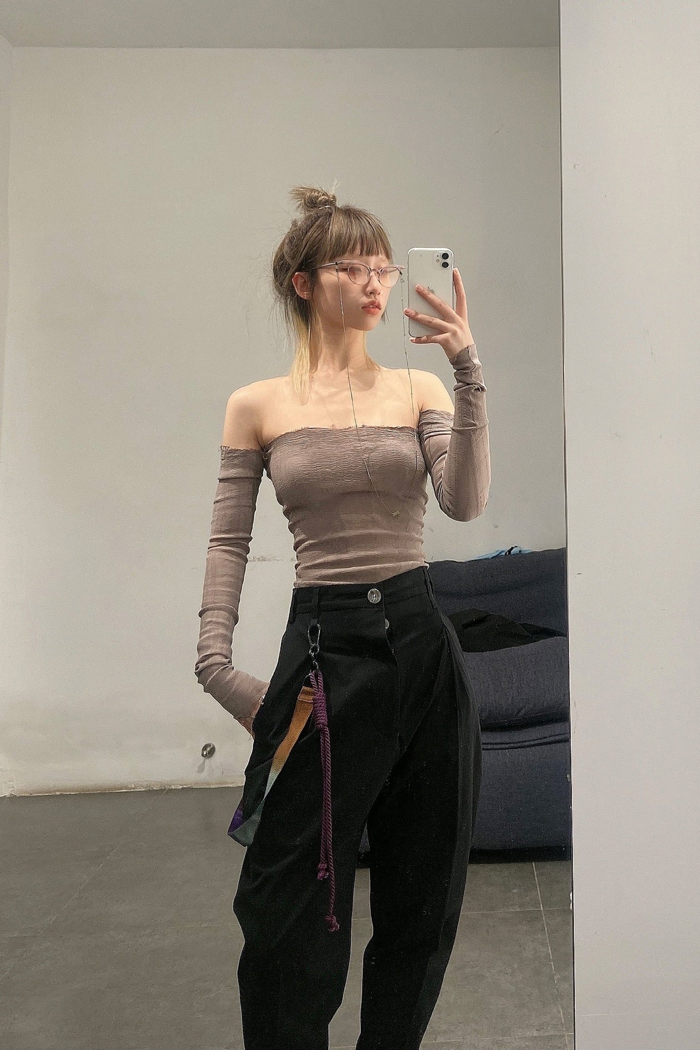 Marc Le Bihan 26916 Flat Shoulder Stretch Bottoming Tube Top T-Shirt French Handmade MLB-26916-BOIS DE ROSE Wood Rose Old Rose - Image 13