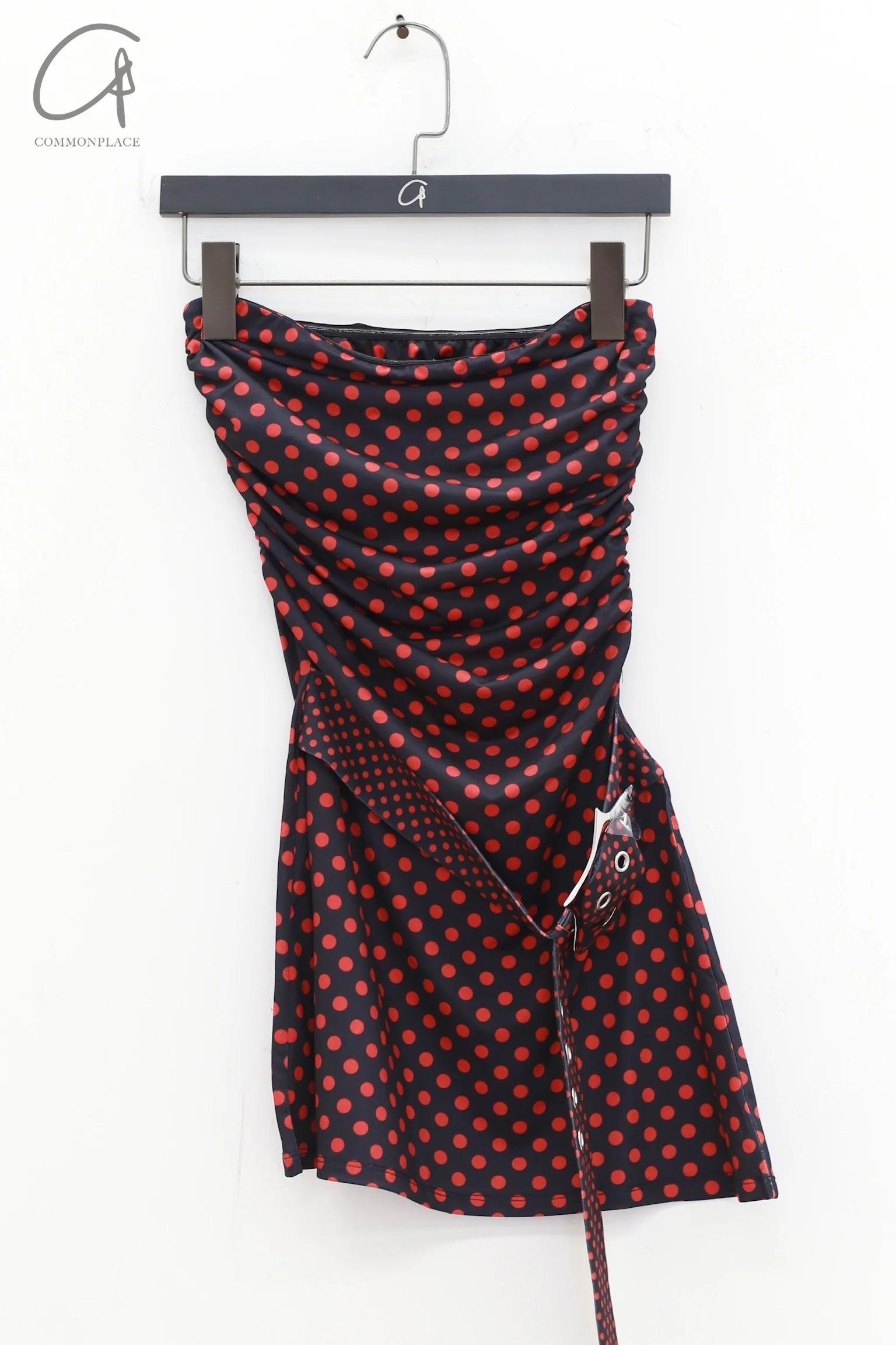 MIAOU 24 Autumn and Winter Alyssa tube top dress MAU-5046VISBPD-HYD black polka dots - Image 5