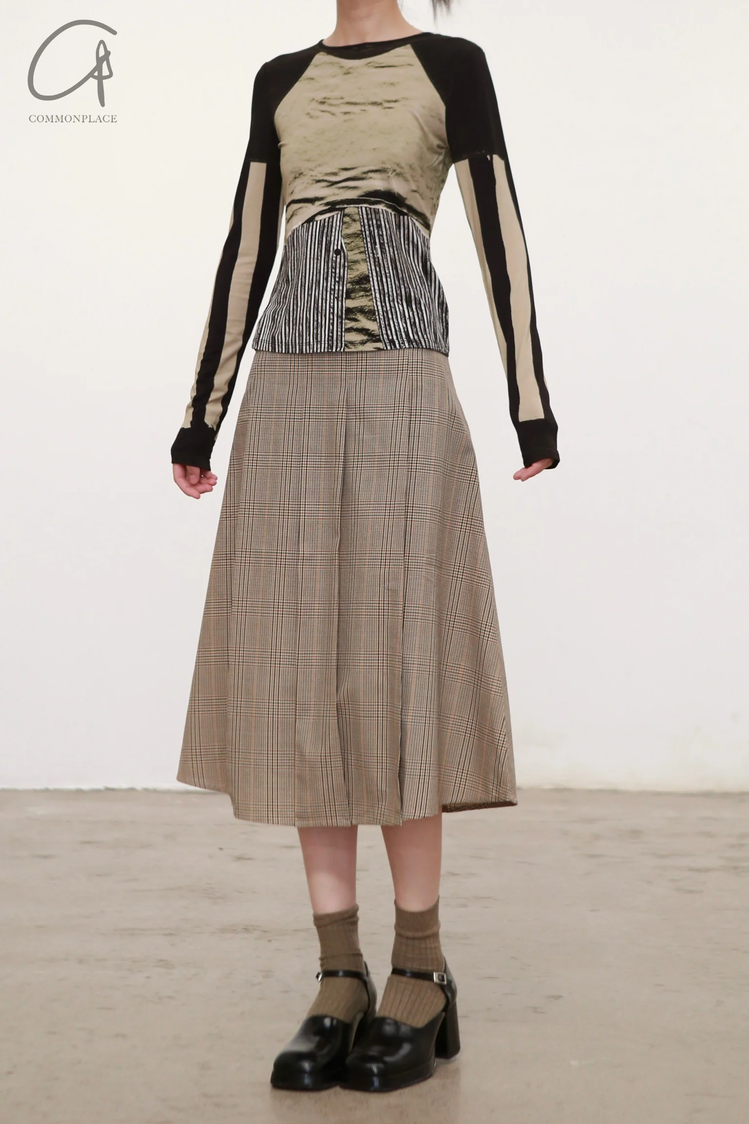 MIAOU 24 Autumn and Winter Lace Corset/Skirt MAU-4055BCWBRC-BROWN CHECK Plaid Long Skirt MAU-7063PSWPSW - Image 10