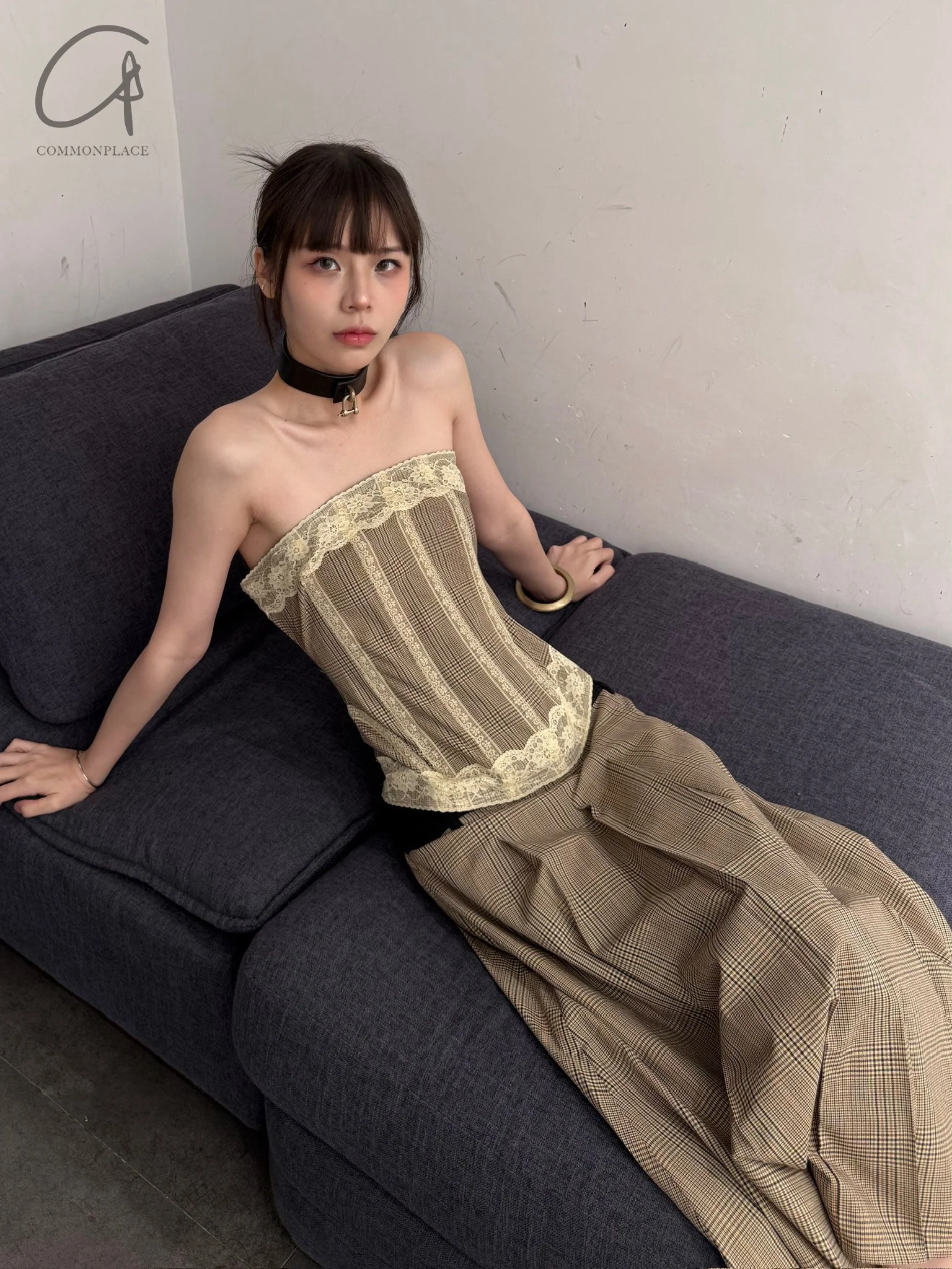 MIAOU 24 Autumn and Winter Lace Corset/Skirt MAU-4055BCWBRC-BROWN CHECK Plaid Long Skirt MAU-7063PSWPSW - Image 14