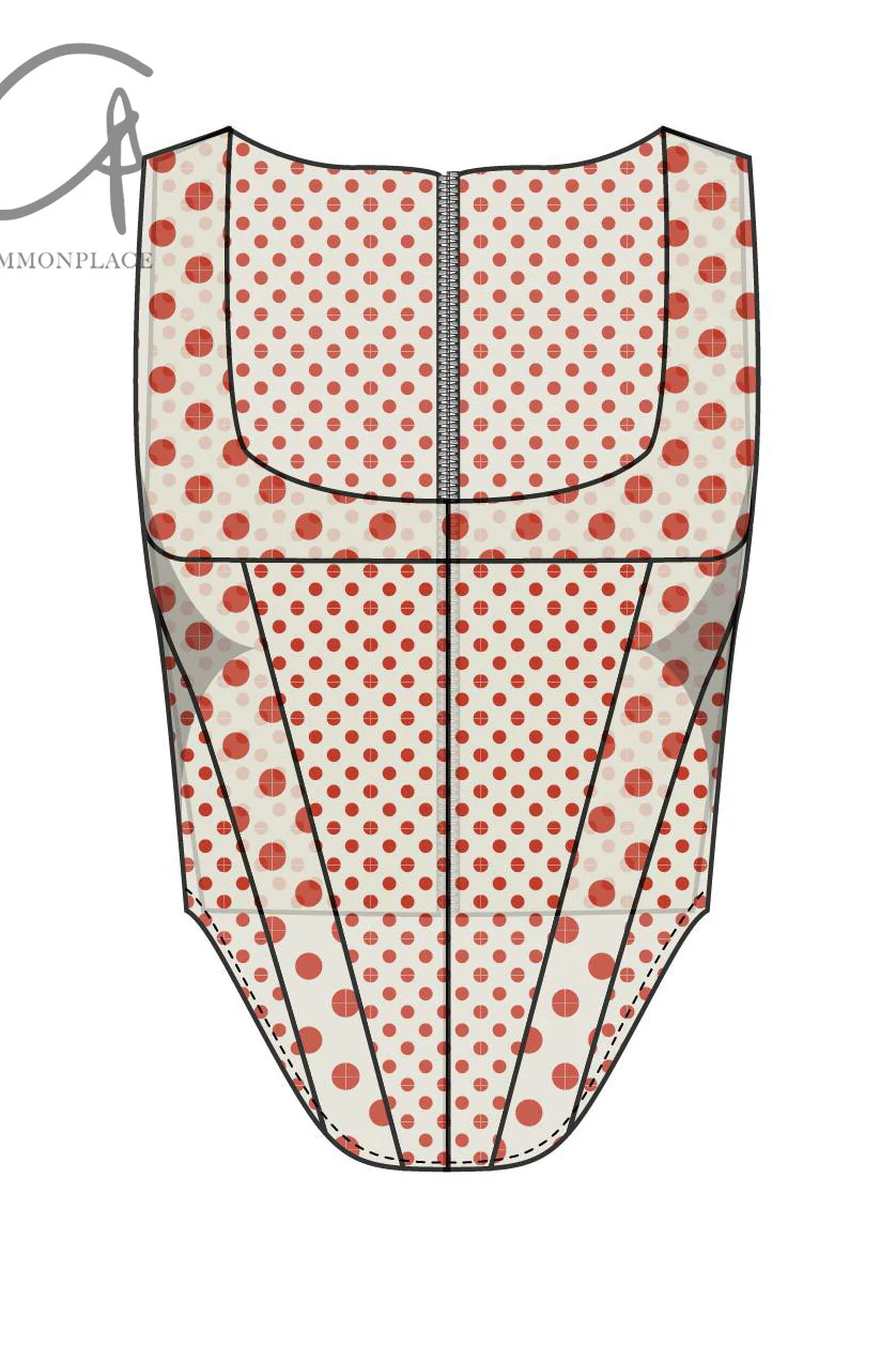 MIAOU 24 autumn and winter square collar fishbone polka dot vest MAU-7020PM3WPD-BYD white polka dot - Image 9