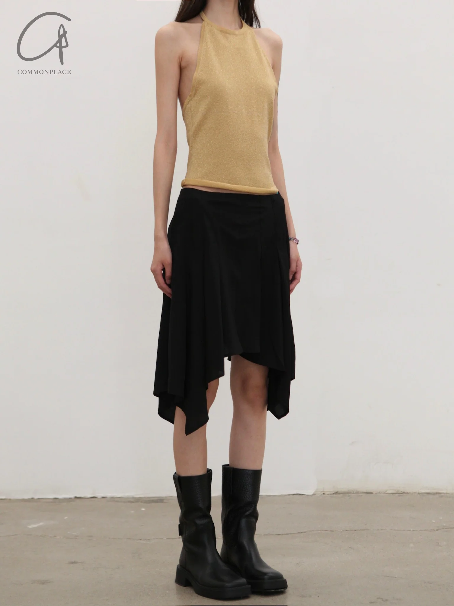MIAOU 25 Spring/Summer NATALIA vest suspenders/shorts MAU-7198-0 GOLD 7198LURGLD - Image 5