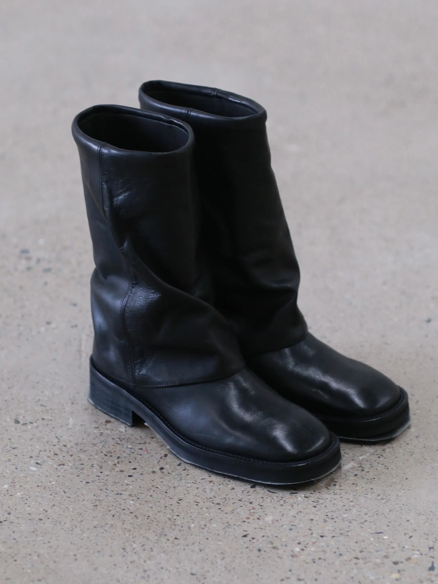 Miista Black Rubber Ankle Boots Spain MST-MI_5579-HXJ Black - Image 3