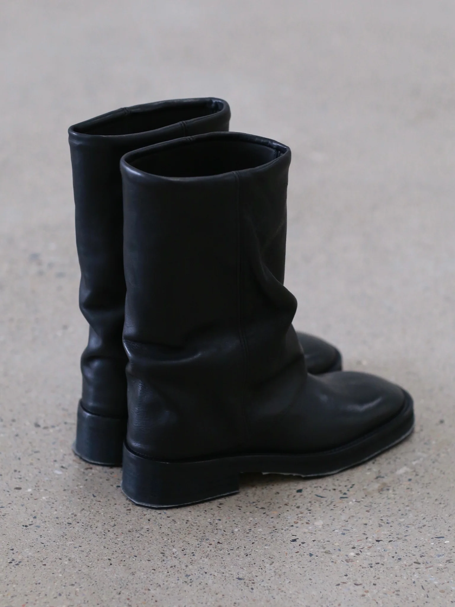Miista Black Rubber Ankle Boots Spain MST-MI_5579-HXJ Black - Image 4