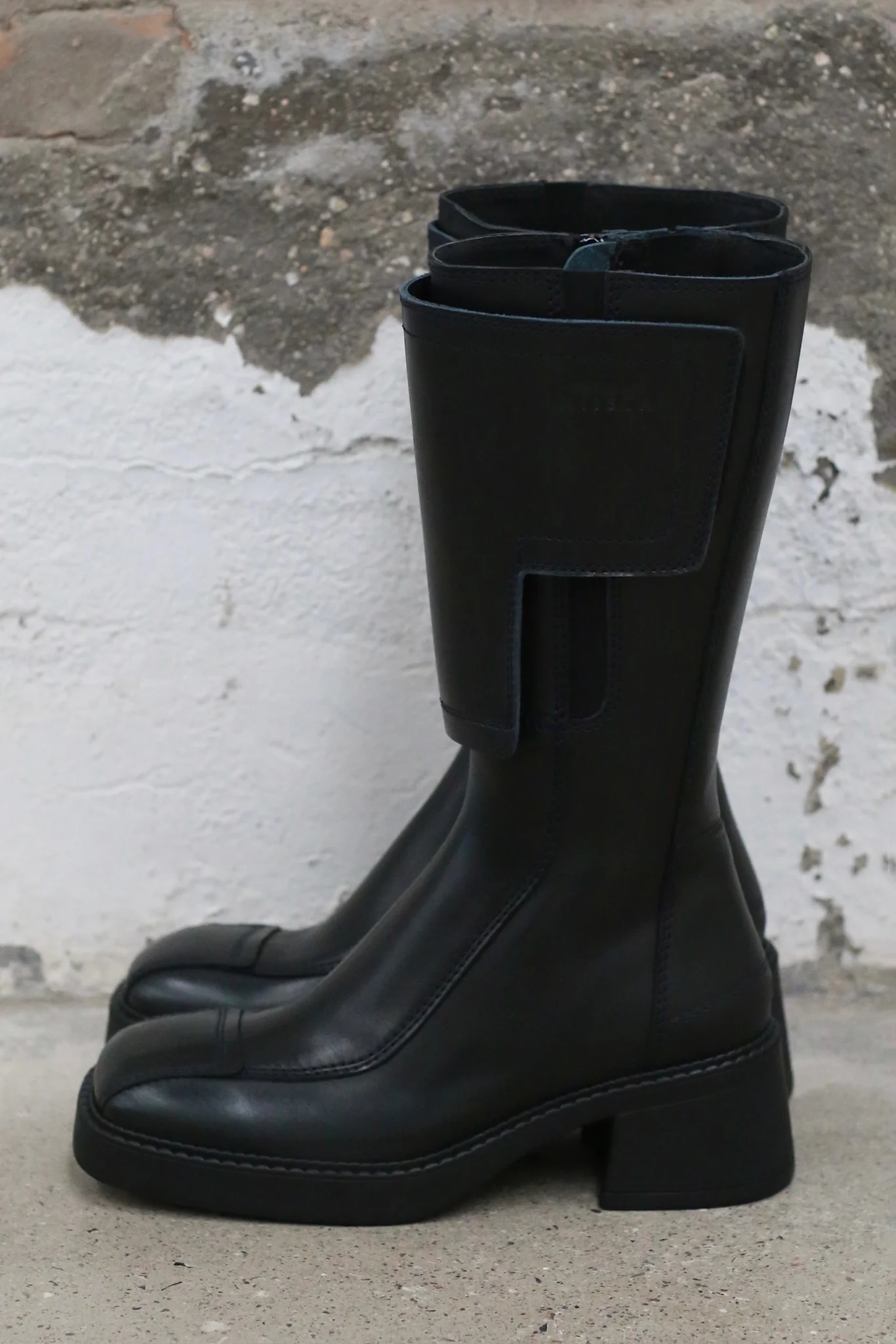 Miista Fall/Winter 2025 Black and Blue Square Toe Mid-Calf Boots MST-E8_3987-HL Black and Blue - Image 2