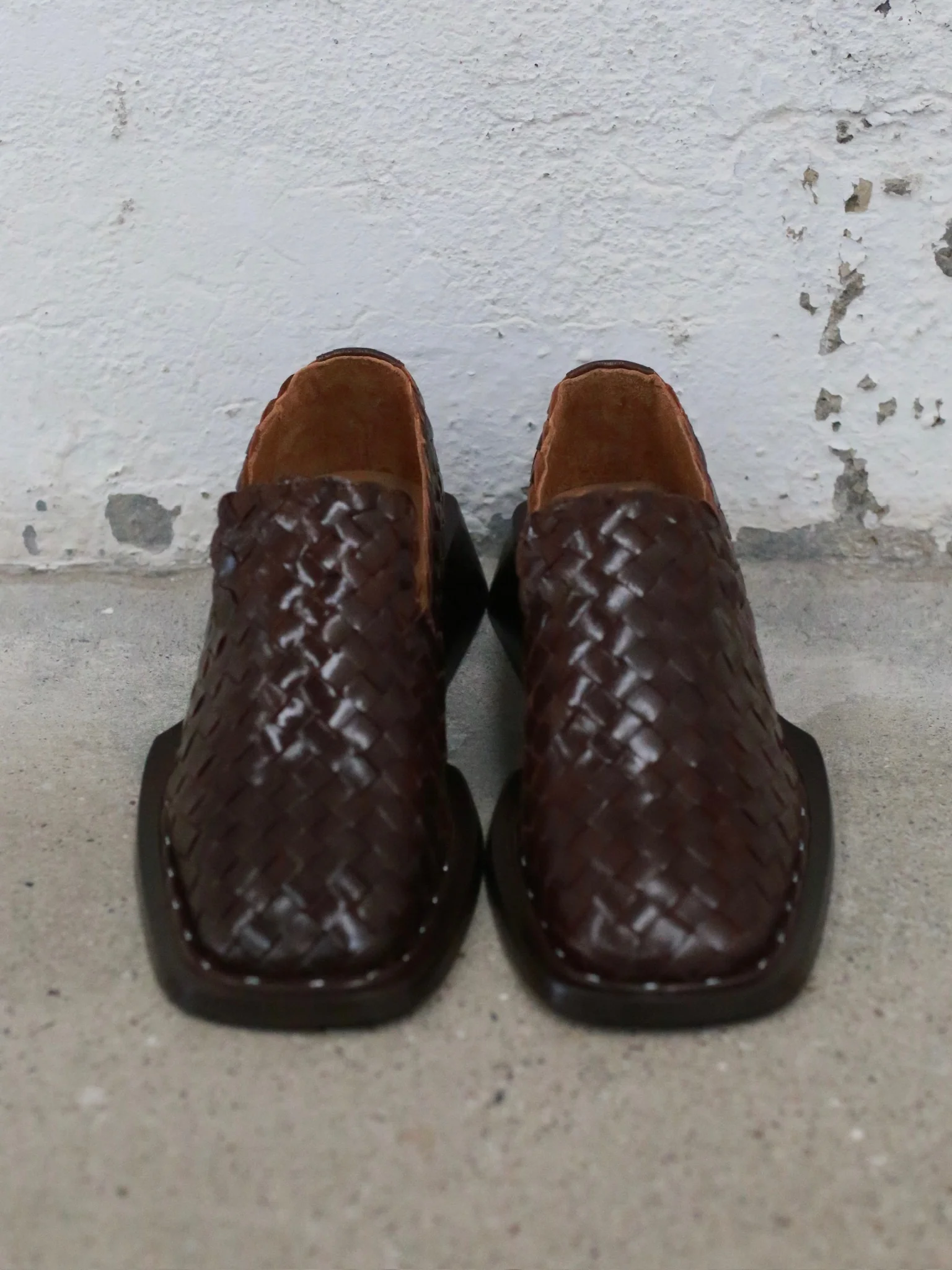 Miista Fall/Winter 2025 Skye Square-Toe Woven Loafers, Spain, MST-MI_5761-ZONG, Brown - Image 3