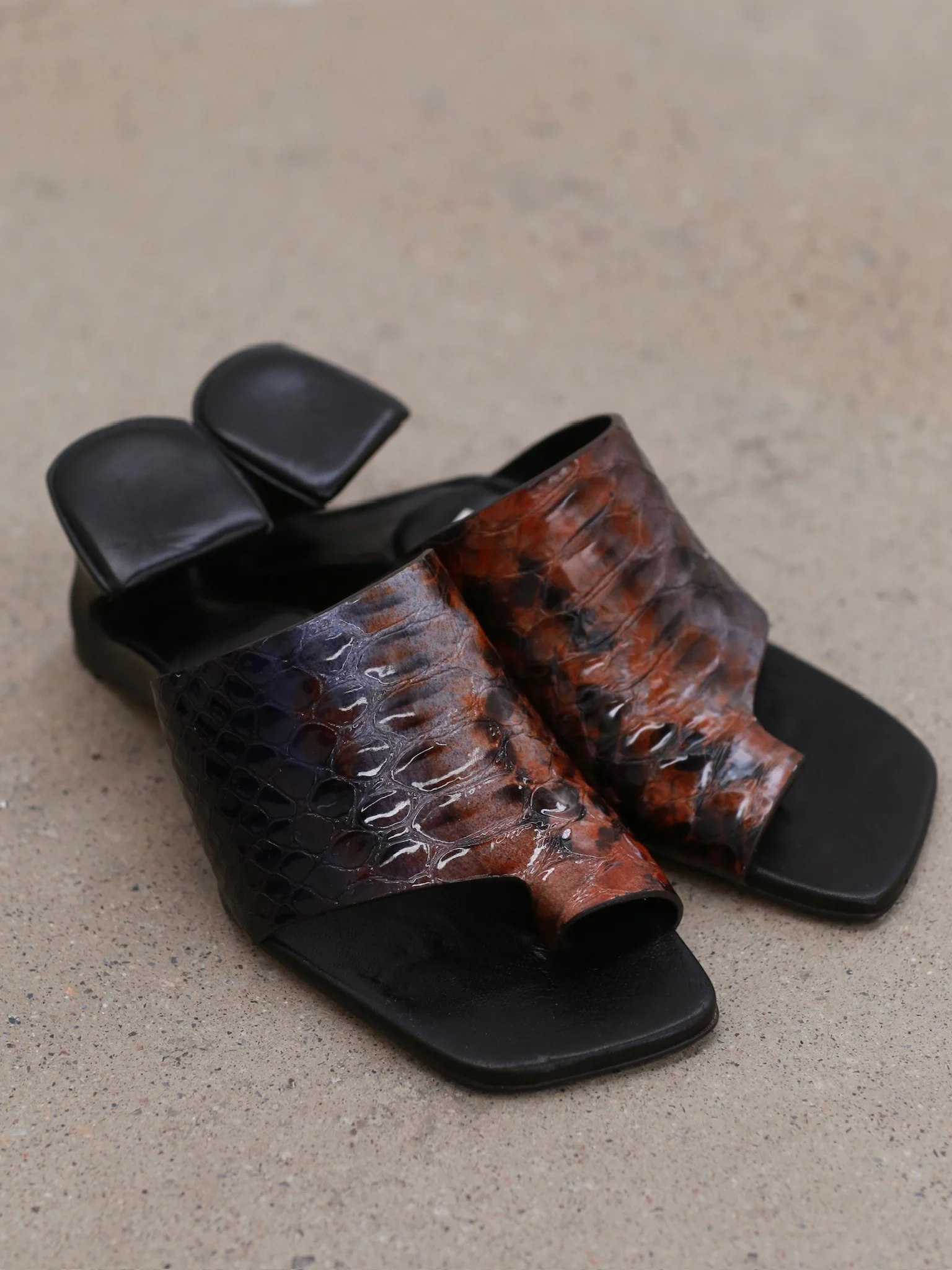 Miista Gale Brown Snake Sandals MST-MI_5695-BROWN - Image 3