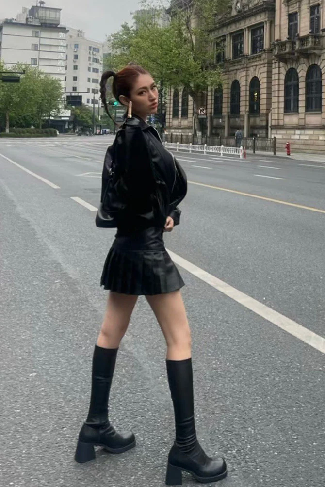 Miista natural leather high boots Spain MST-MI_3426-HEI Black MI_3426 - Image 22