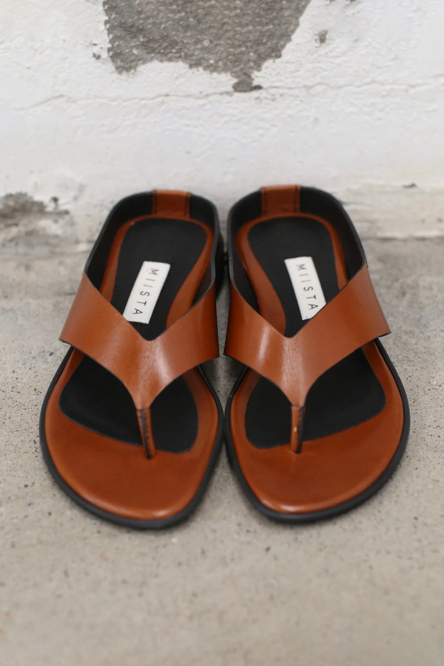 Miista SS26 Punet Flip-Flops Flat Sandals MST-MI_6091-TAN