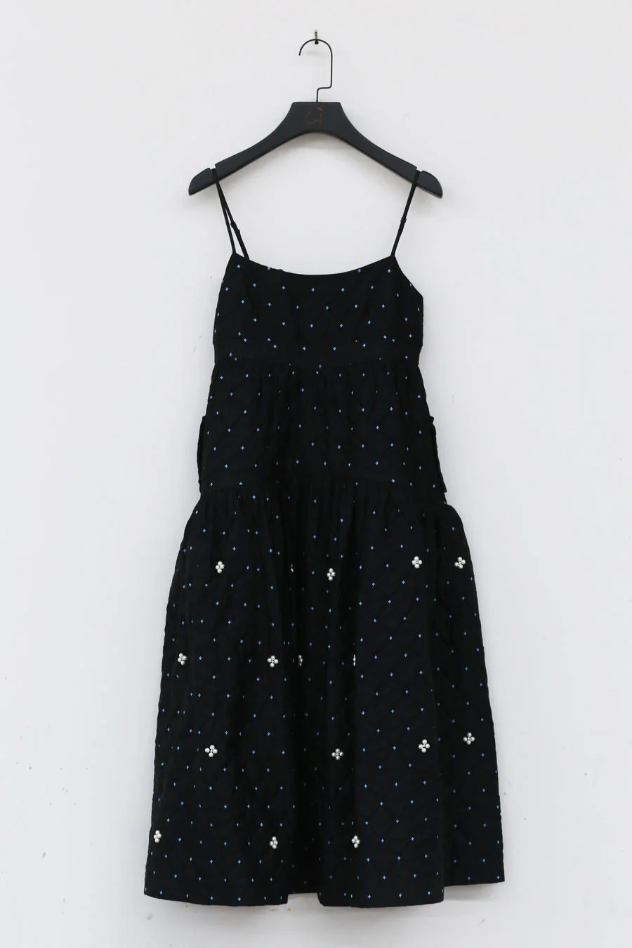 MING MA Checked Jacquard Pleated Sling Skirt AW21-DR03-BKJAC PMM6 - Image 6