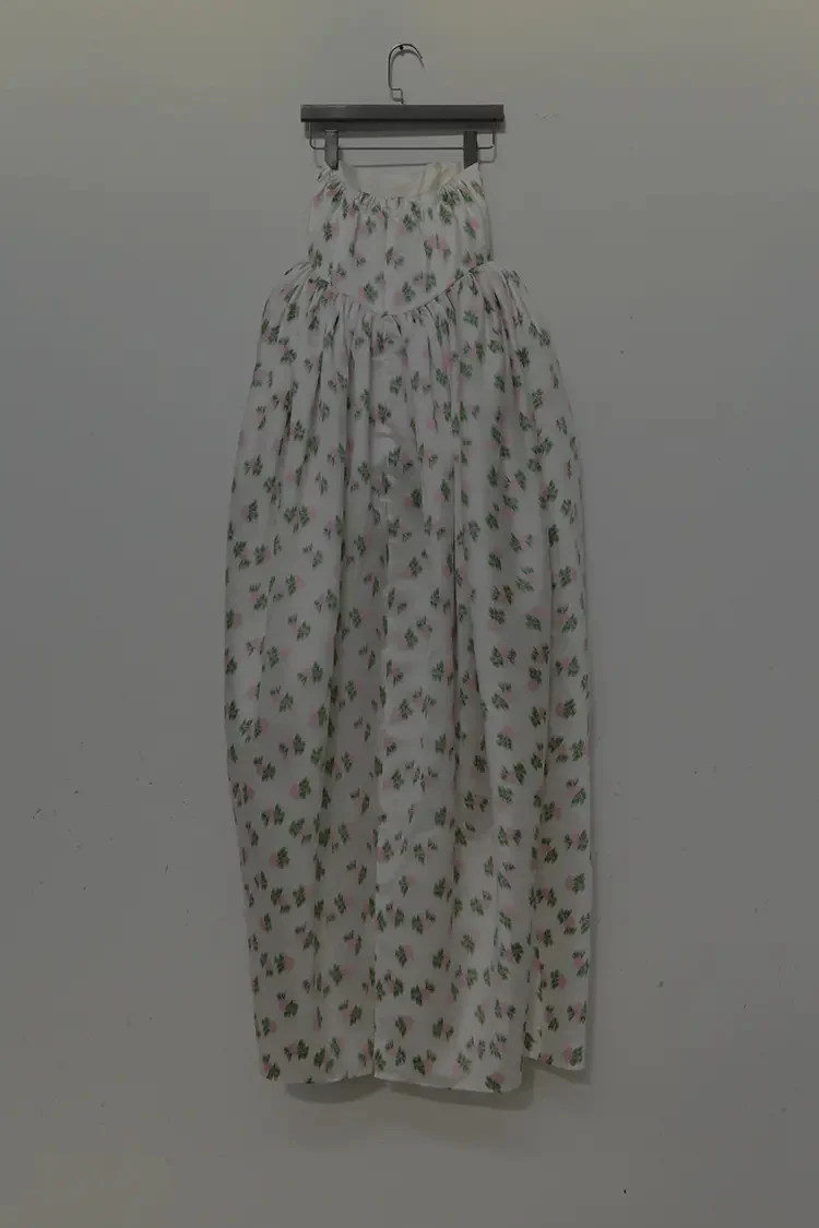 MING MA jacquard tube top flower bud skirt SS21-DR15-PKJAC - Image 10