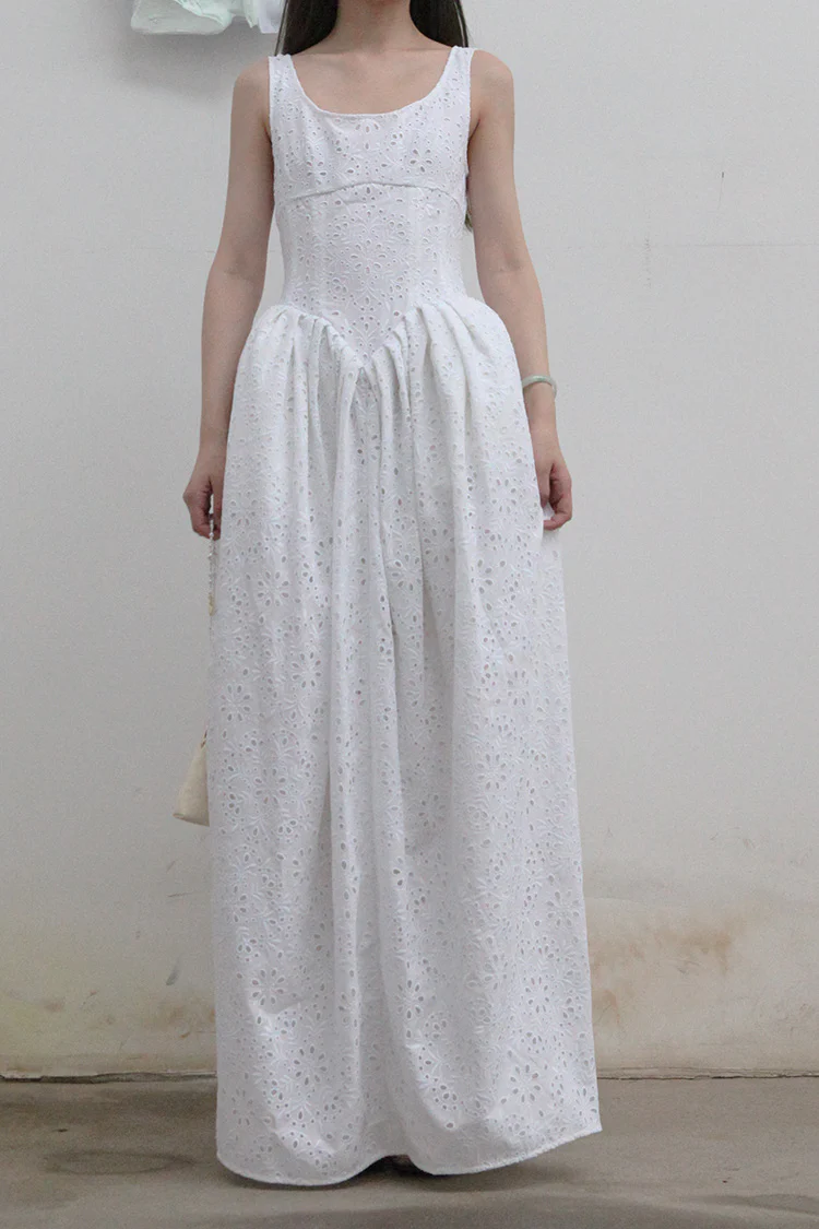 MING MA Lace Waist Waist Bud Dress AW21-DR12-WTCT - Image 2