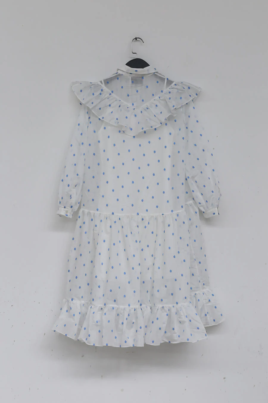 MING MA SS21 DR14-BLJAC V-neck jacquard pleated dress (with petticoat) - Image 21