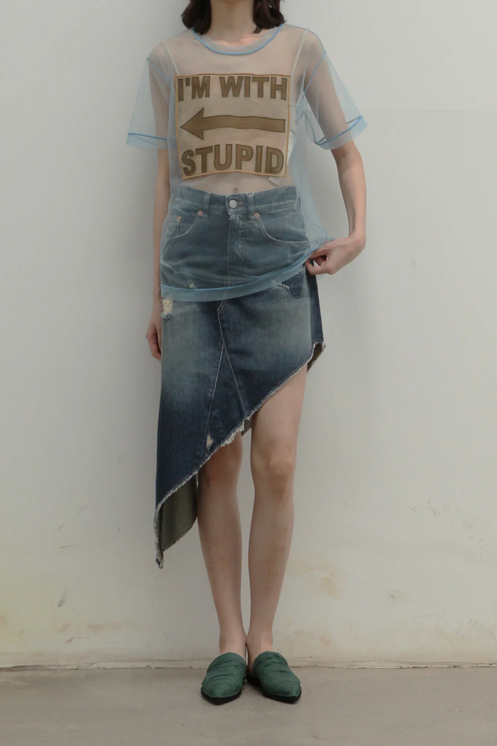 MM6 Denim Skirt S30460 980 - Image 13