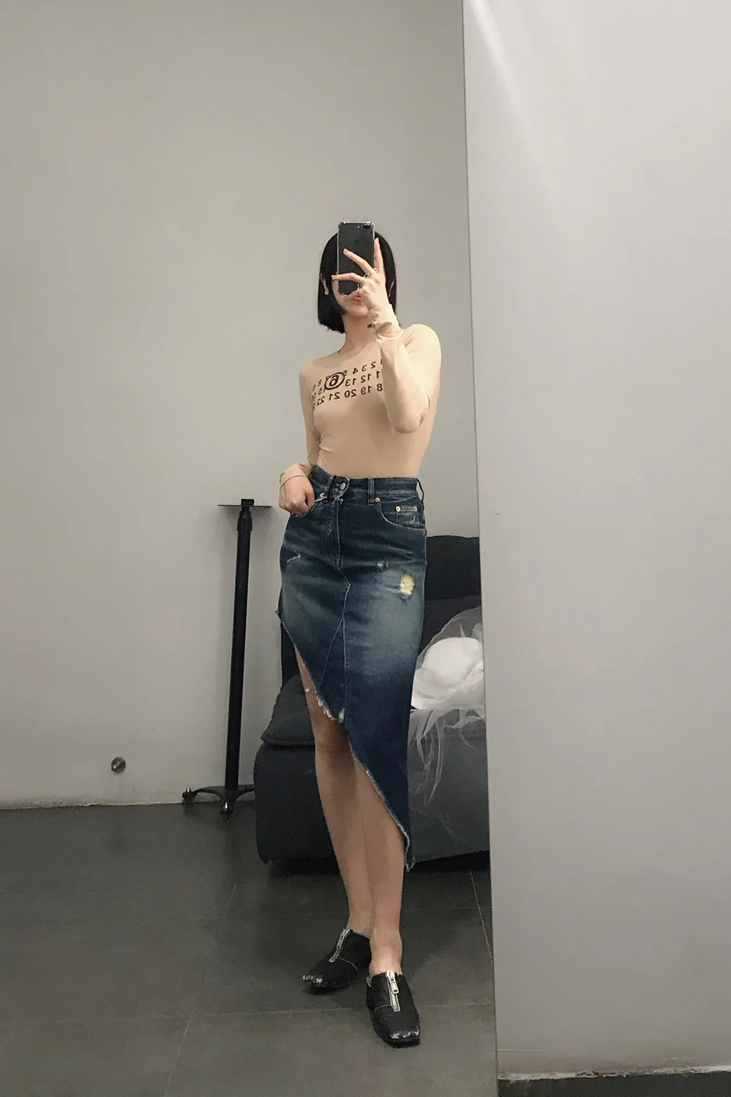 MM6 Denim Skirt S30460 980 - Image 33