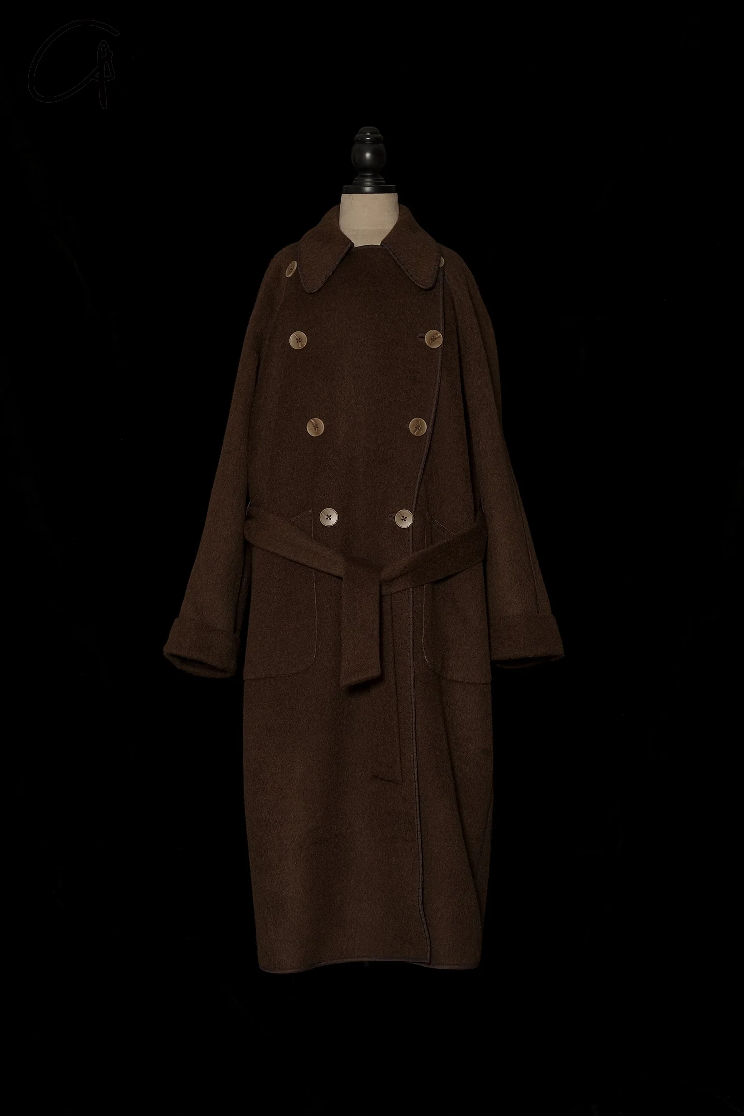 Mutedance 24 Autumn and Winter Double Breasted Lapel Jacket MD-MD24FW04-BROWN MD24FW03 - Image 8