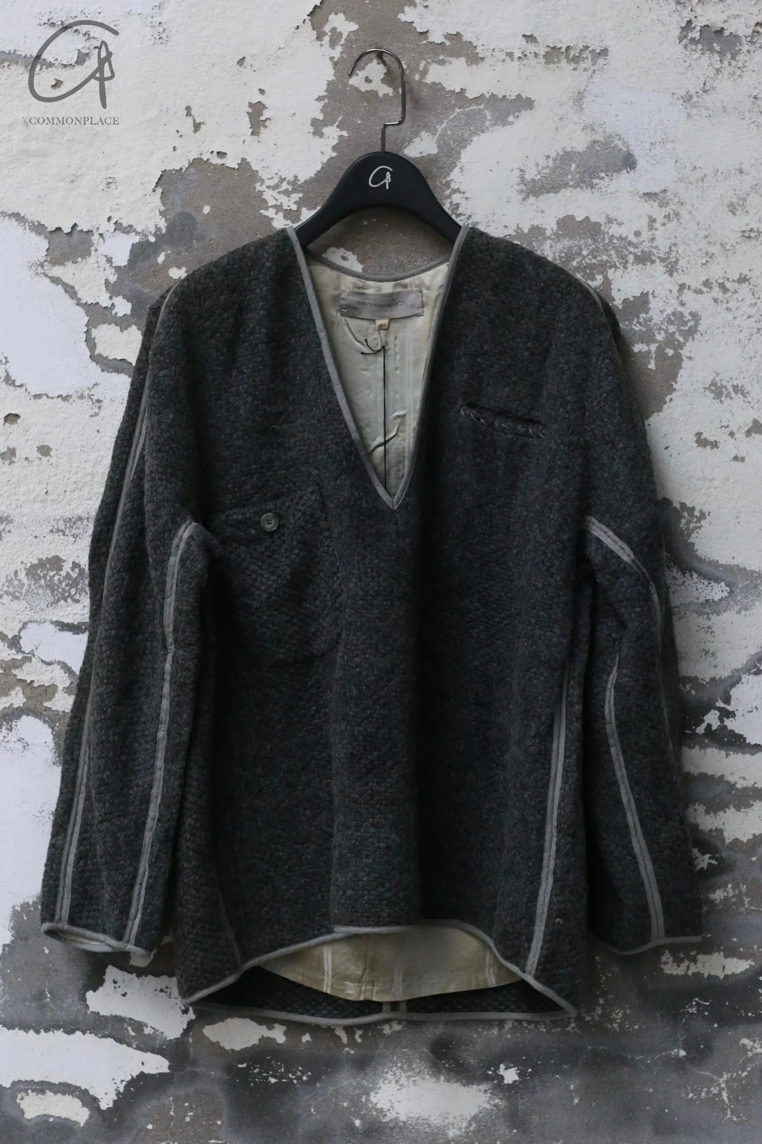 Mutedance 24 Autumn and Winter Flower Dye V-Neck Top Series MD-MD24FW59-GRAY MD24FW58 MD24FW59 - Image 4