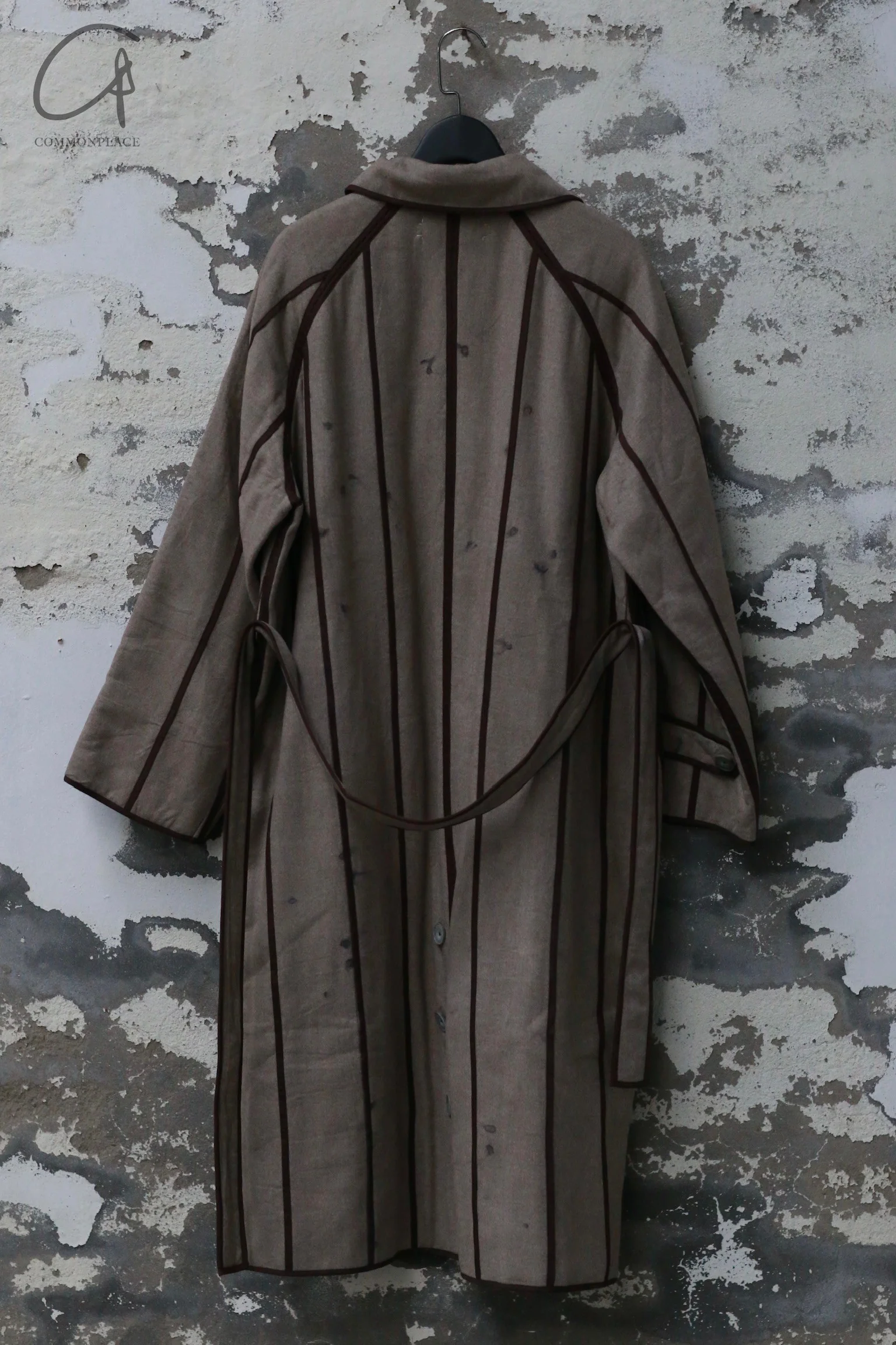 Mutedance 24 Autumn and Winter Lapel Flower Dye Belt Coat MD-MD24FW38-GRAY - Image 7