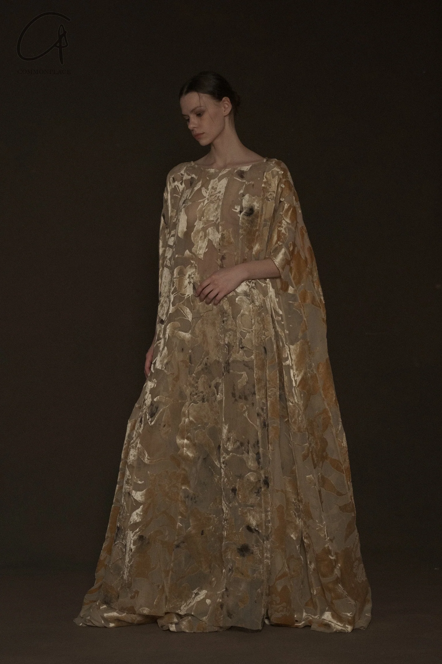 Mutedance 24 Autumn and Winter Long Loose Dress MD24FW112 MD24FW111 MD-MD24FW112-gold - Image 11