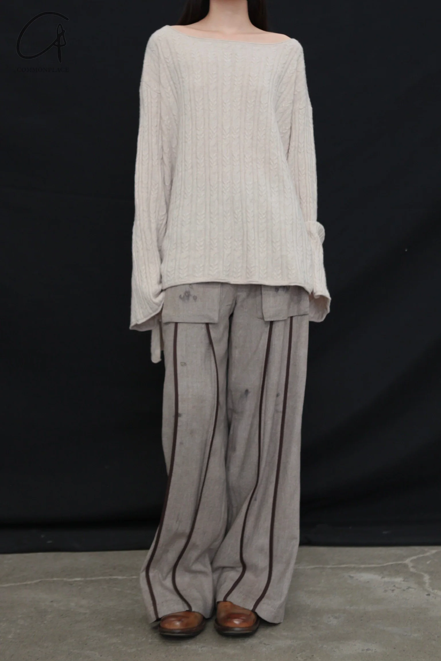 Mutedance 24 Autumn and Winter Pullover Cashmere Top MD-MD24FW141-NUDE - Image 4