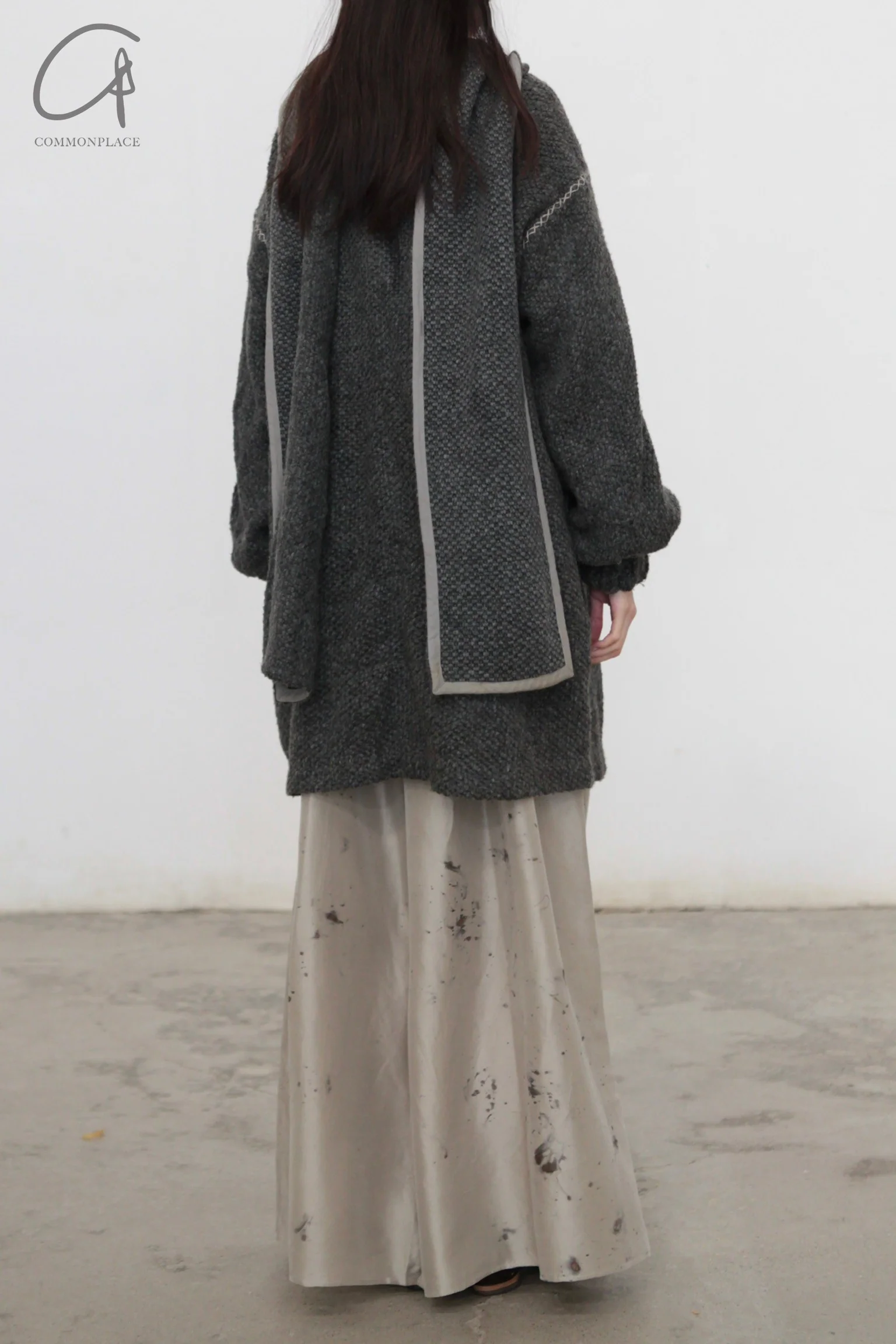 Mutedance 24 Autumn and Winter Scarf Button Jacket Series MD-MD24FW09-GRAY MD24FW07 - Image 6