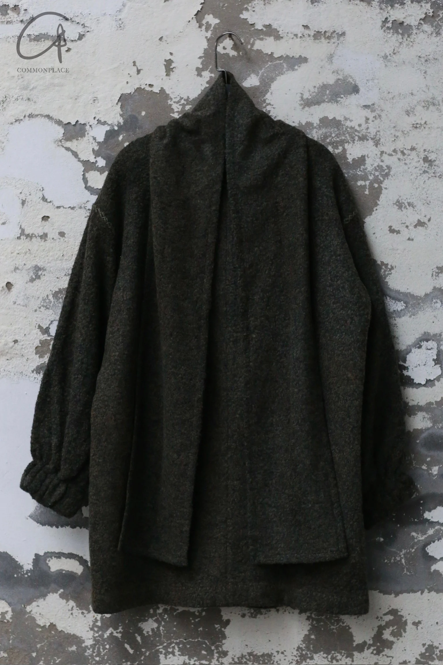 Mutedance 24 Autumn and Winter Scarf Buttoned Jacket Series MD-MD24FW08-olive green MD24FW07 - Image 10