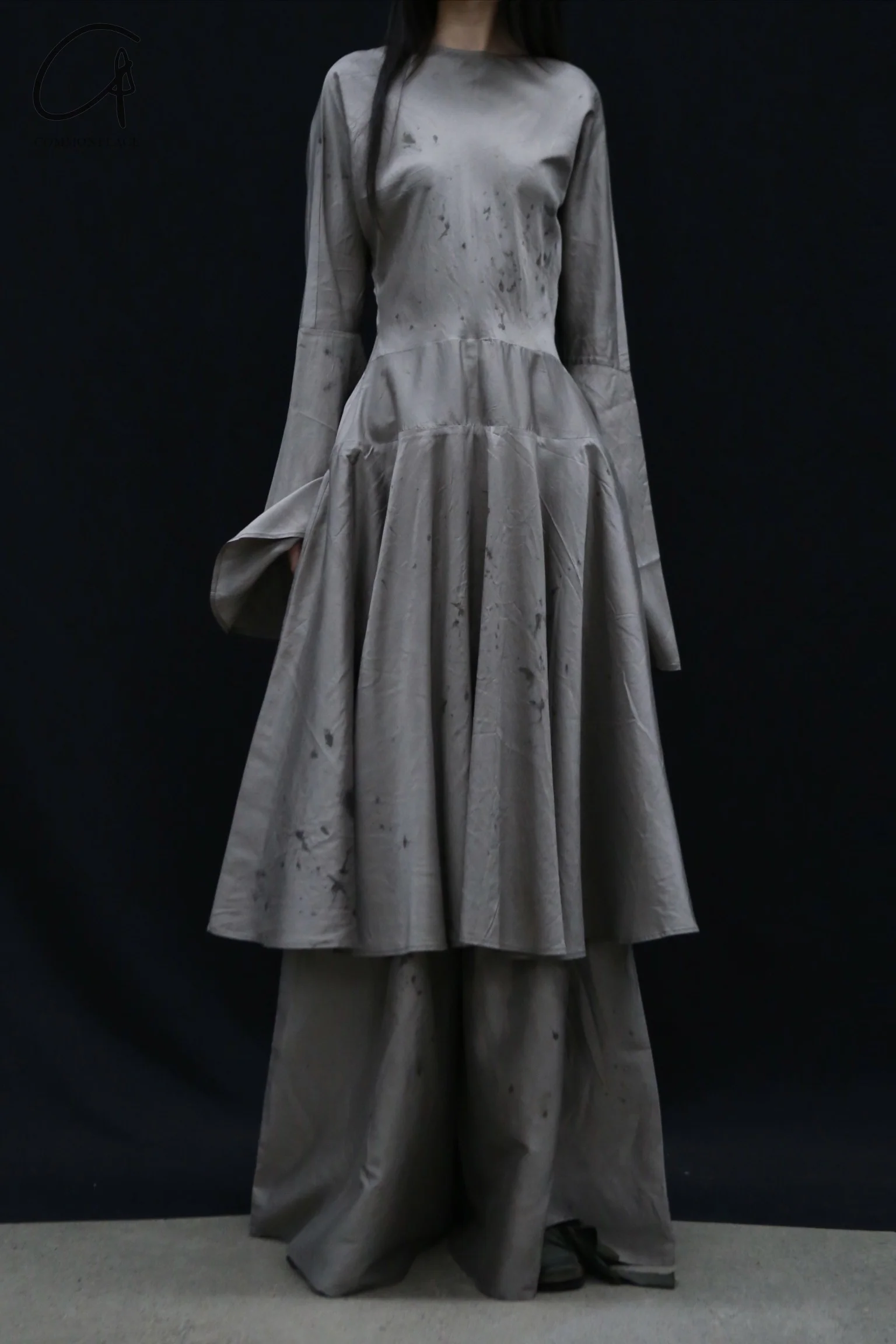 Mutedance 24 Autumn and Winter Waist Silk Dress/Pants MD-MD24FW95-celadon MD24FW94 - Image 9