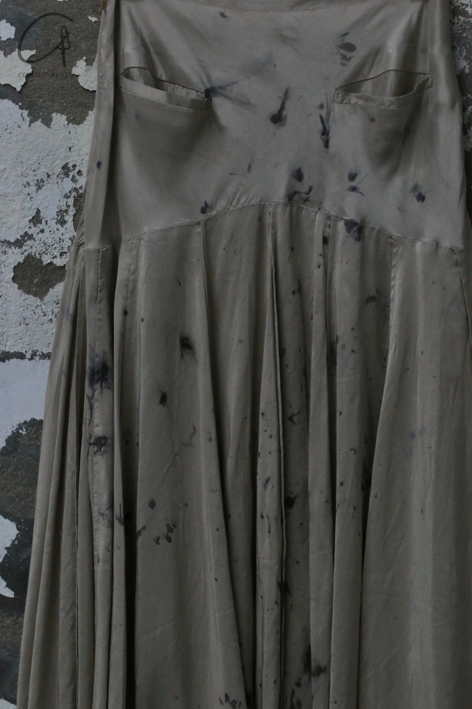 Mutedance 24 Autumn and Winter Waist Silk Flower Dye Skirt Series MD-MD24FW78-celadon MD24FW77 - Image 3