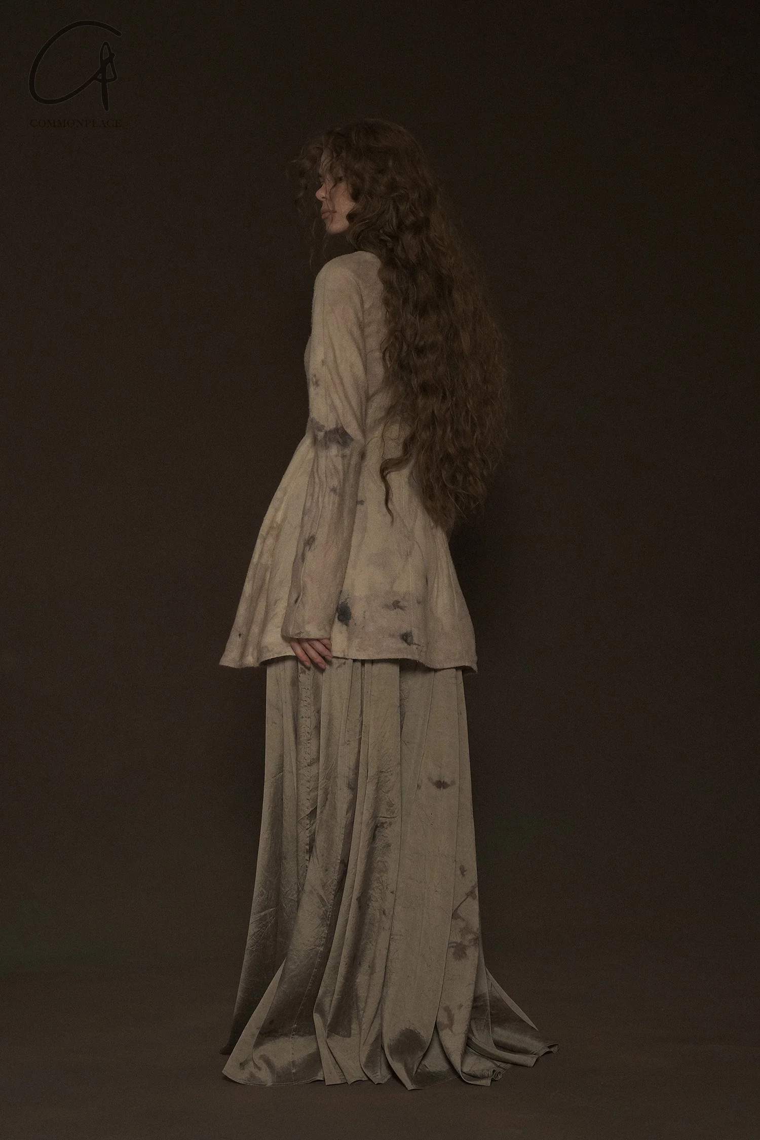 Mutedance 24 Autumn and Winter Waist Silk Flower Dye Skirt Series MD-MD24FW78-celadon MD24FW77 - Image 7