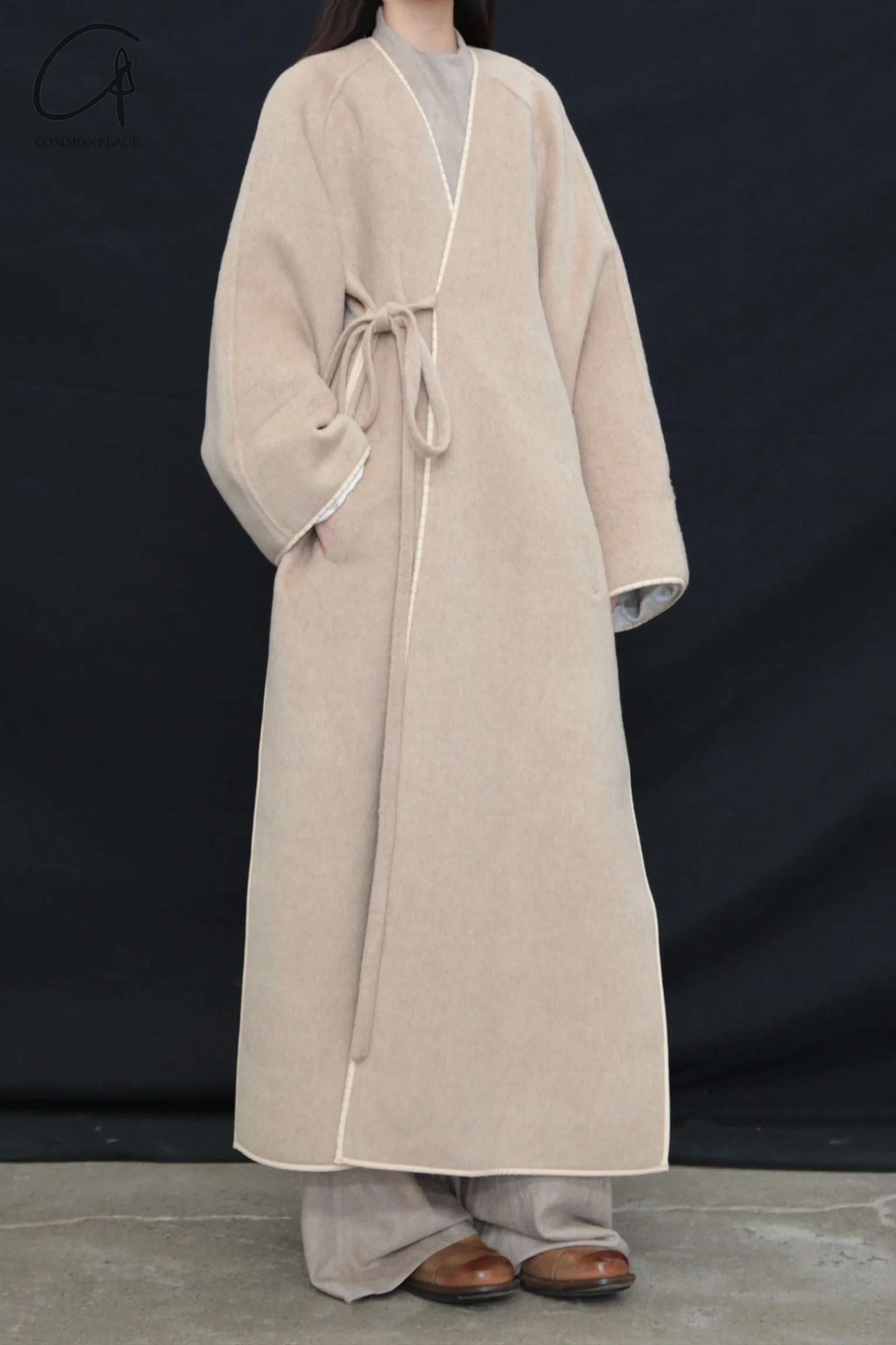 Mutedance 24 Autumn and Winter Wool Jacket MD-MD24FW01-SAND - Image 2